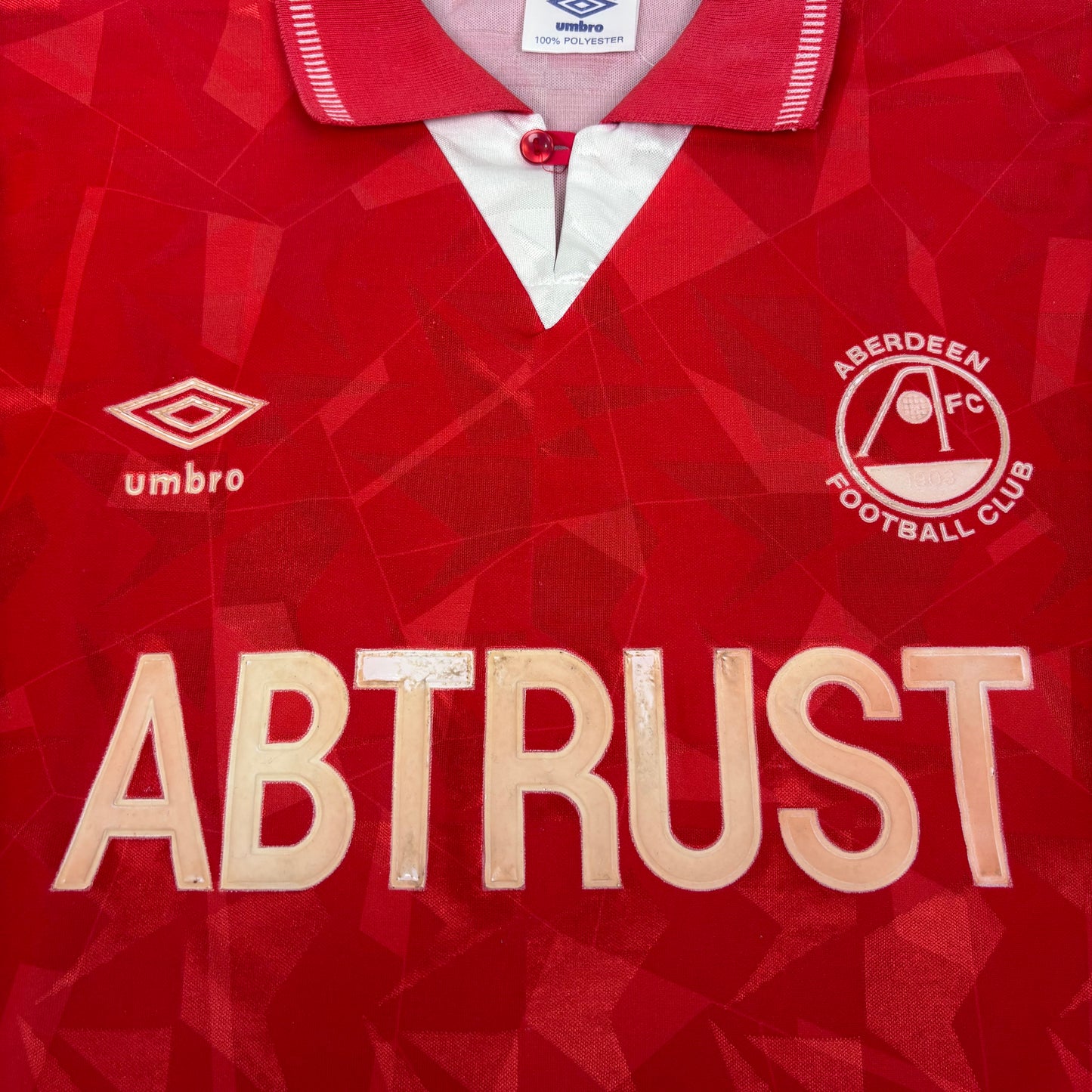 1991/92 Aberdeen FC Home Shirt - M