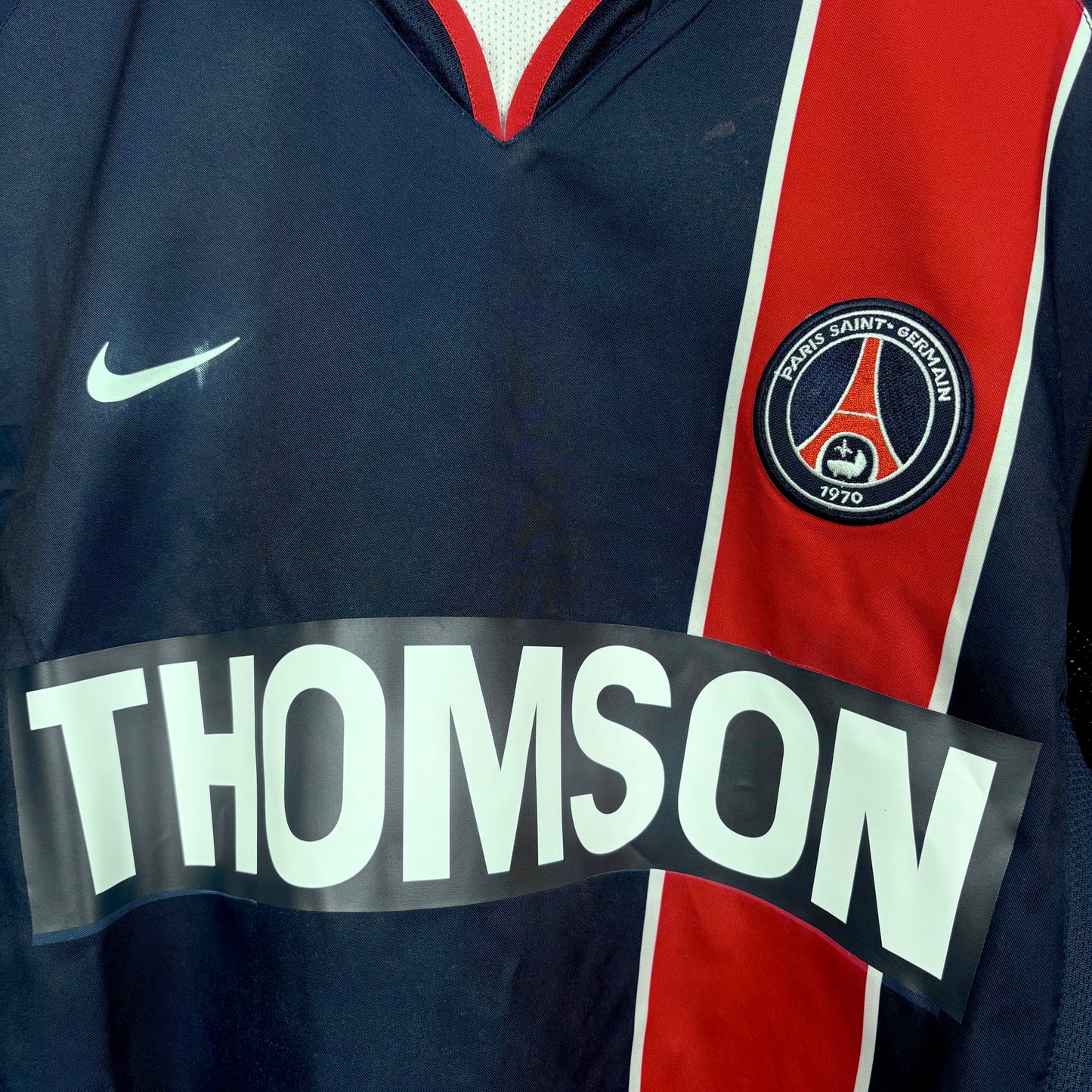 2003/04 Paris Saint Germain Home Longsleeve Shirt - Heinze - Player Issue - M