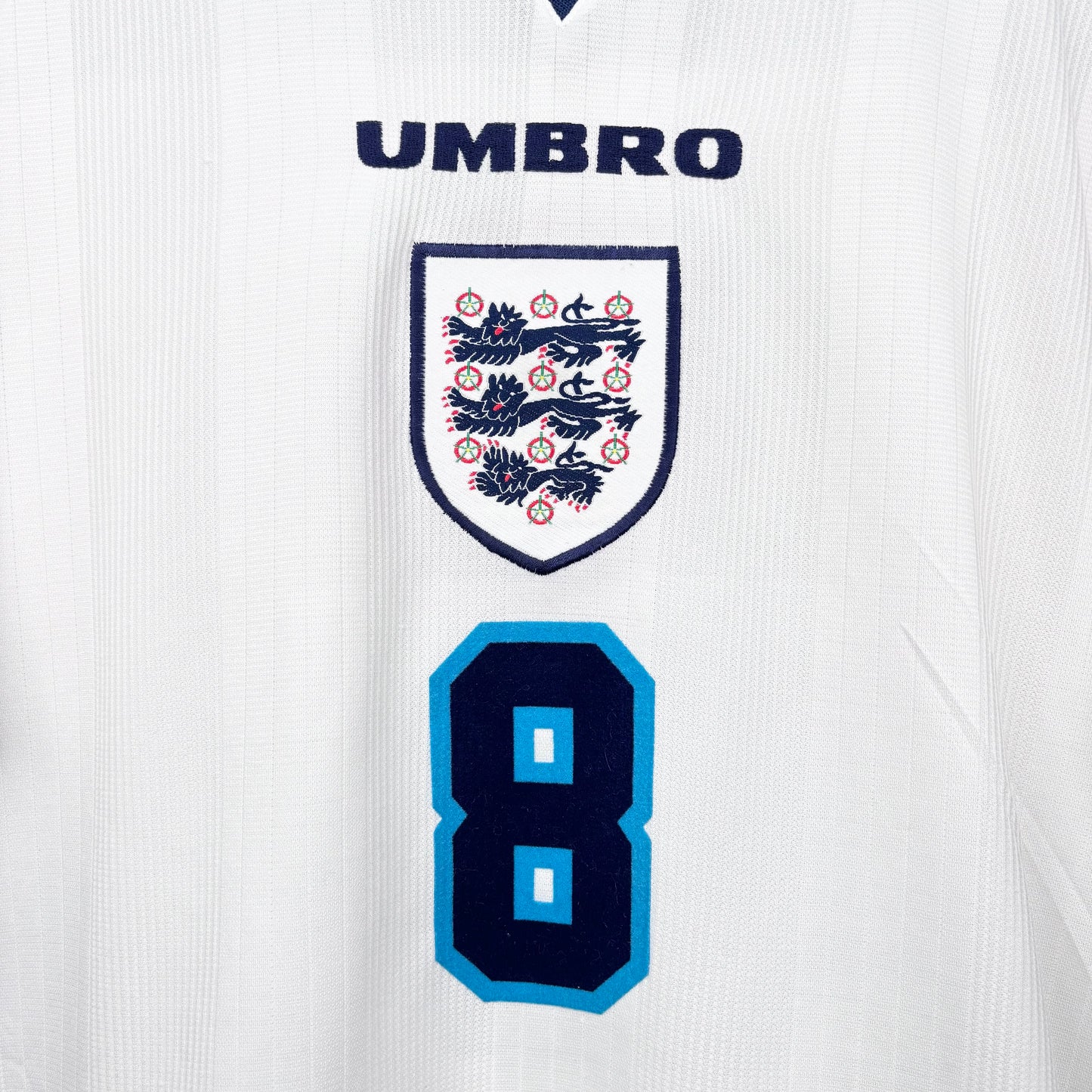 1996/97 England Home Shirt - Gascoigne - L