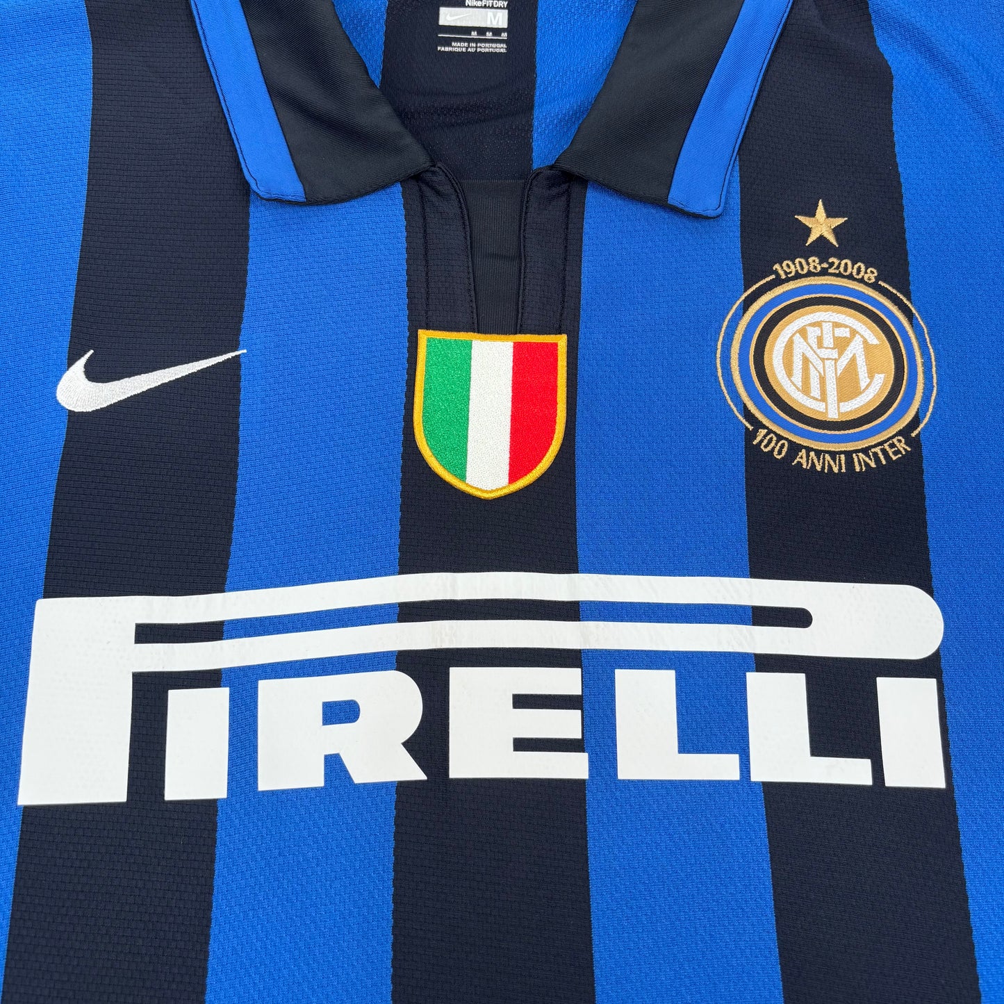 2007/08 Inter Milan Centenary Home Shirt - Figo - M - New with Tag