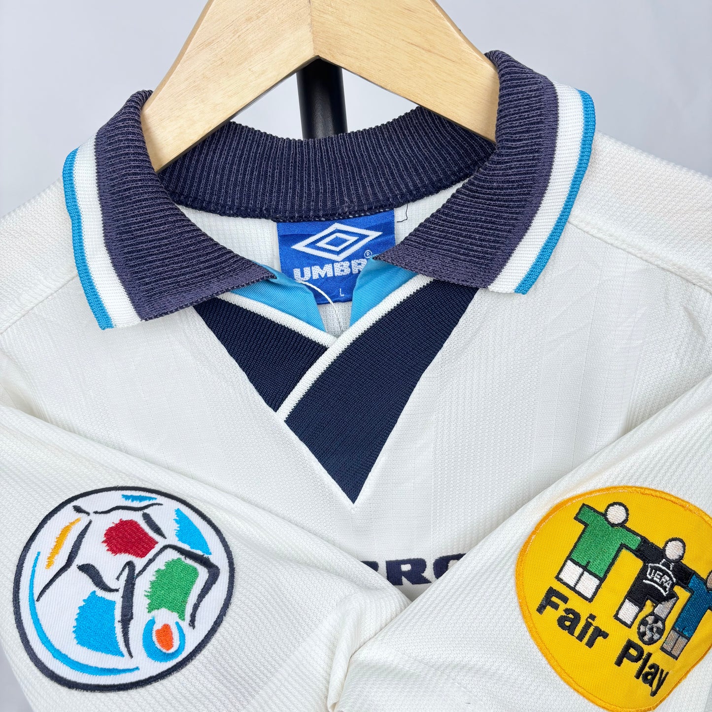 1996/97 England Home Shirt - Gascoigne - L
