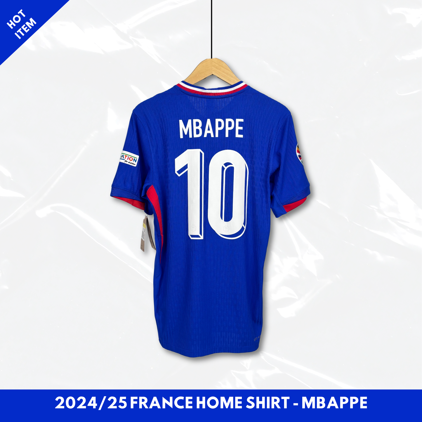 2024/25 France Home Player Issue Shirt - Mbappe - S