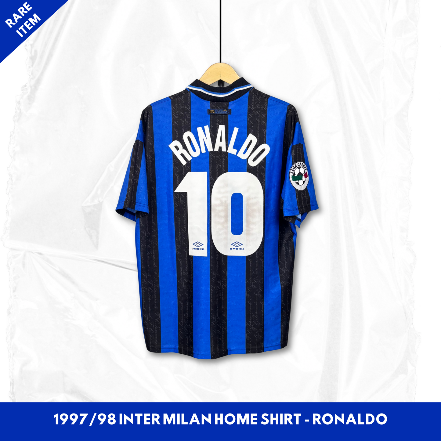 1997/98 Inter Milan Home Shirt - Ronaldo Nazario - L