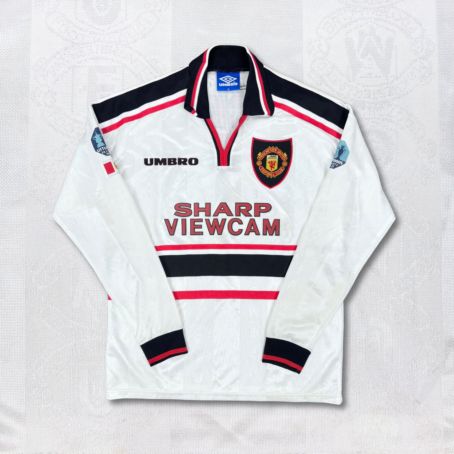 1998/99 Manchester United Away Longsleeve Shirt - Beckham - M