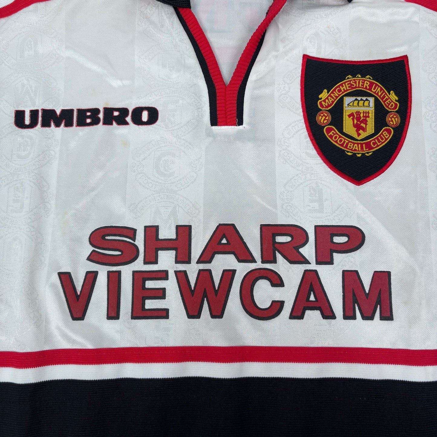 1998/99 Manchester United Away Longsleeve Shirt - Beckham - M