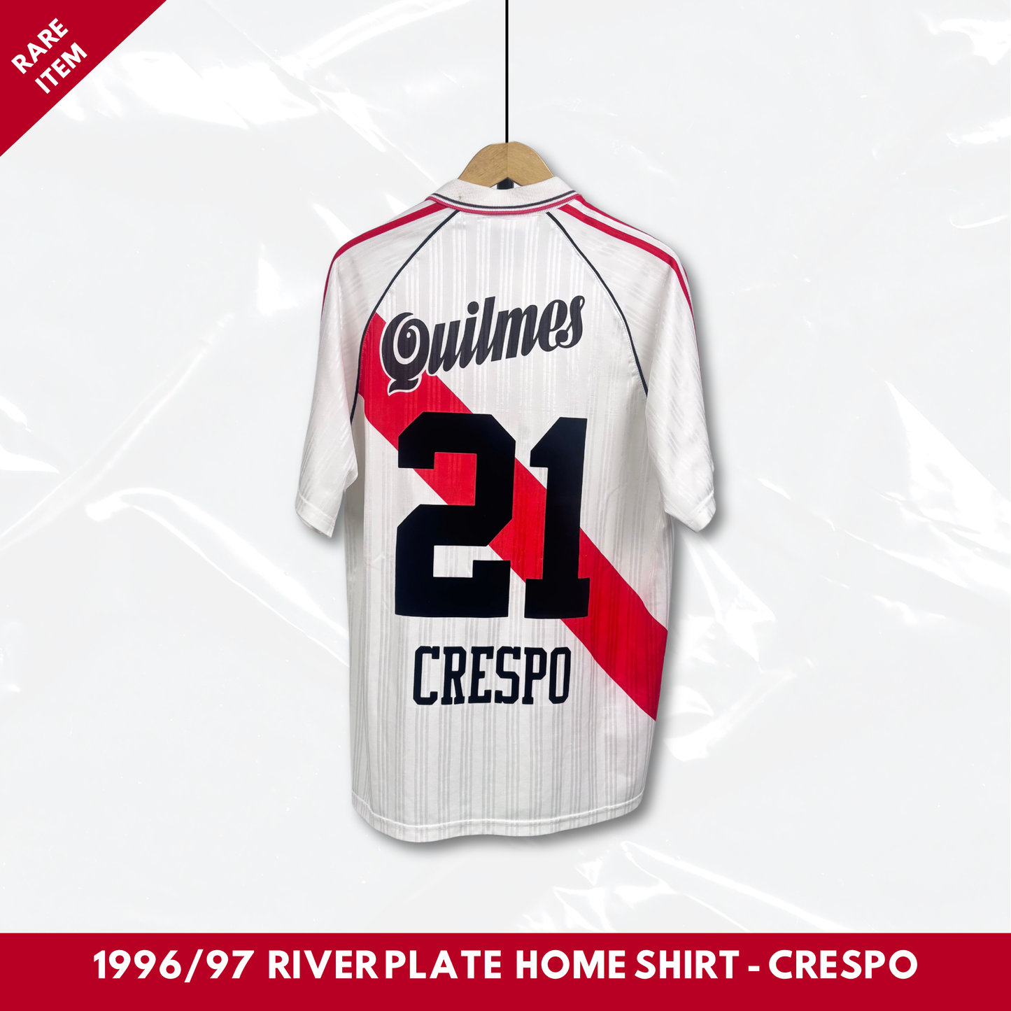 1995/96 River Plate Home Shirt - Crespo - M