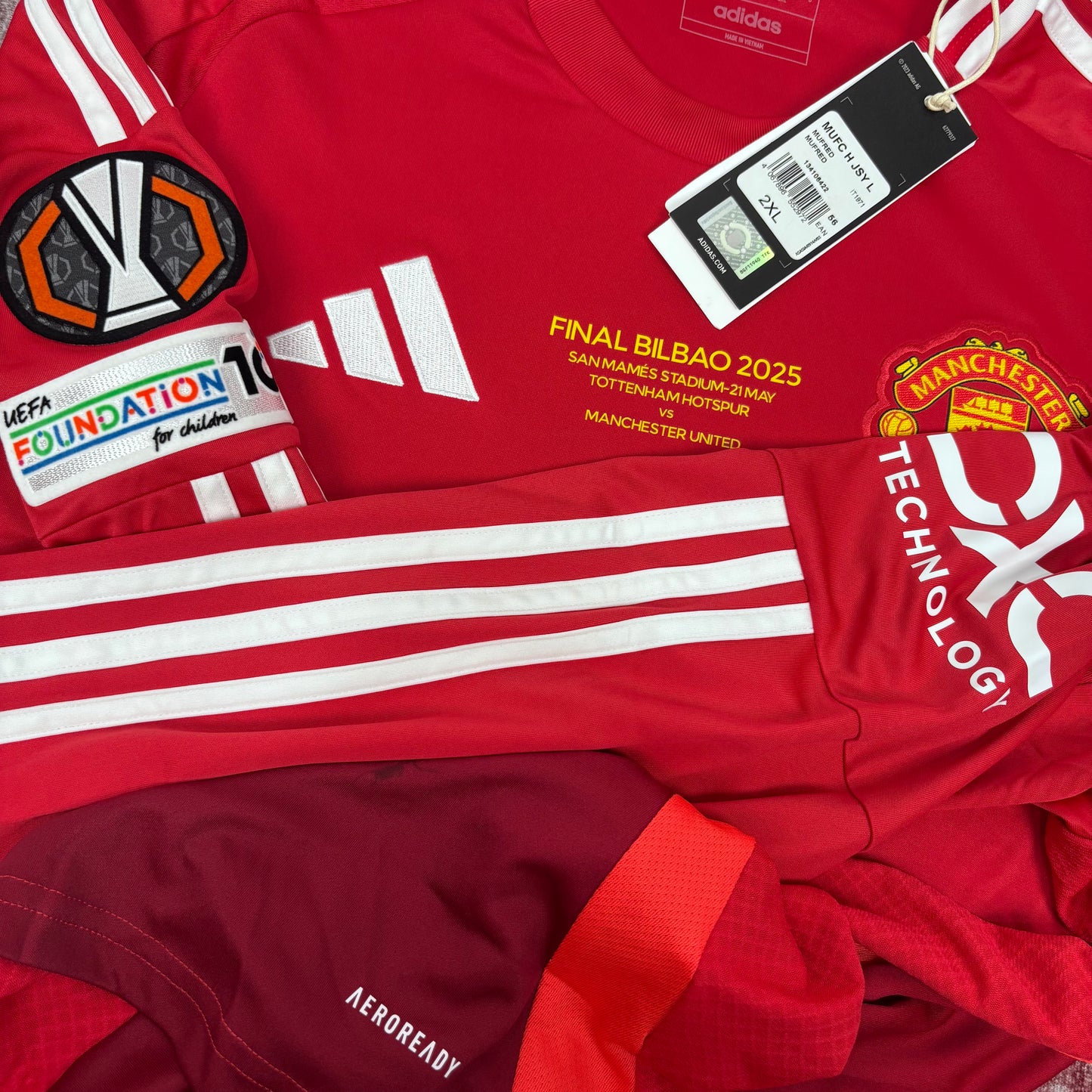 2024/25 Manchester United Home Longsleeve Shirt - Amad - XXL