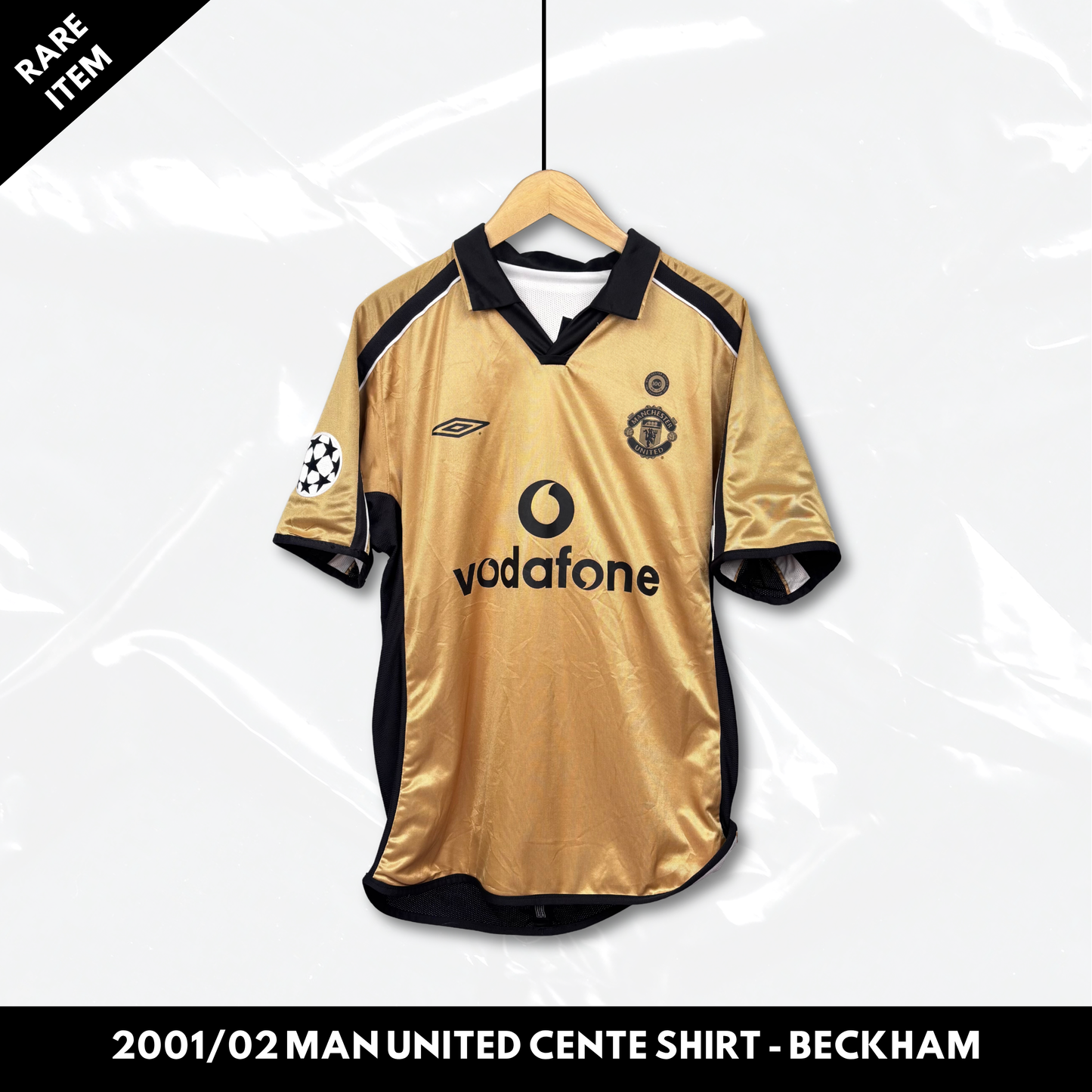 2001/02 Manchester United Centenary Shirt - Van Nistelrooy and Beckham - M