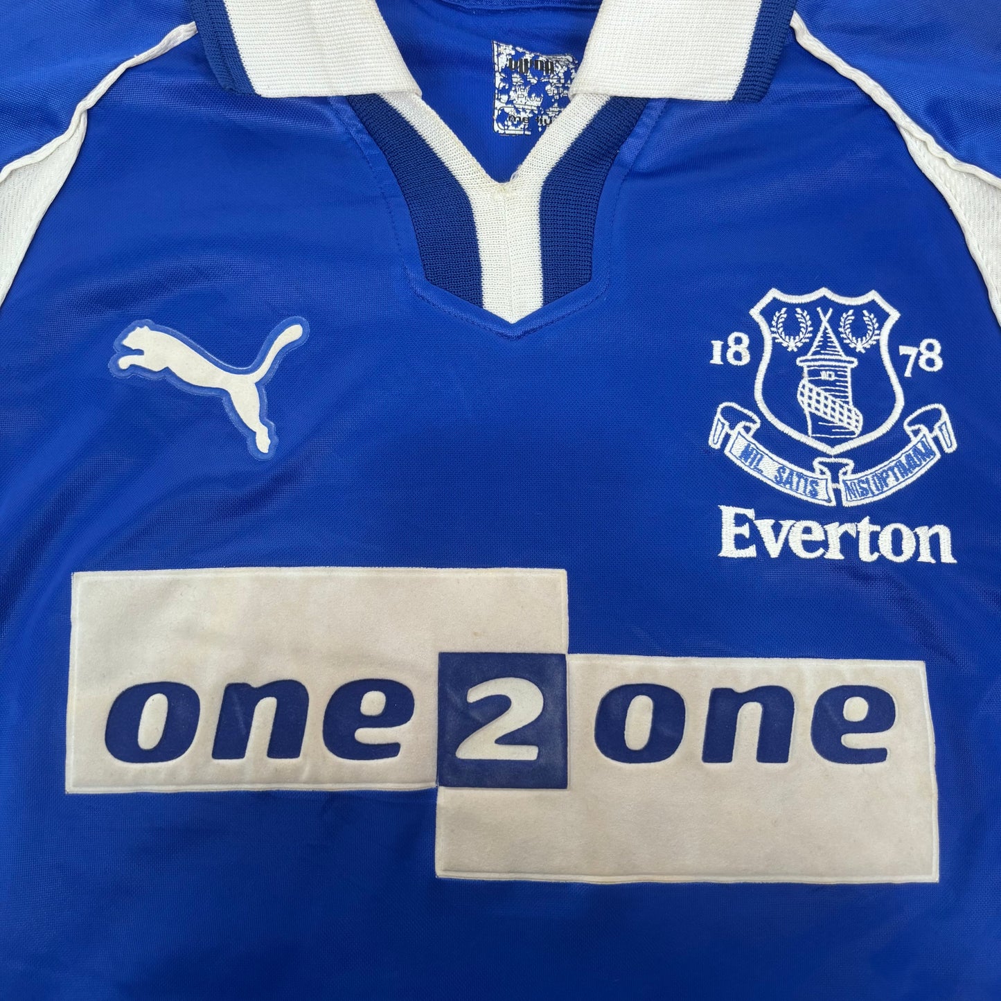 2001/02 Everton Home Longsleeve Shirt - Ginola - M