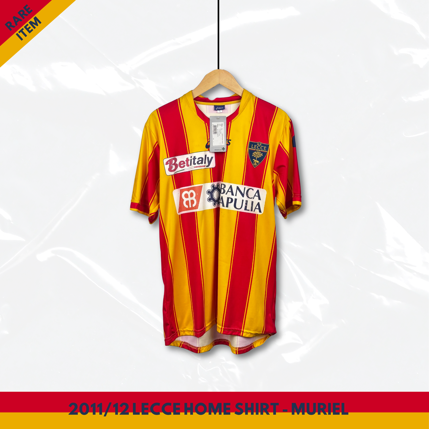 2011/12 U.S. Lecce Home Shirt - Muriel - L - Player Issue - New With Tag