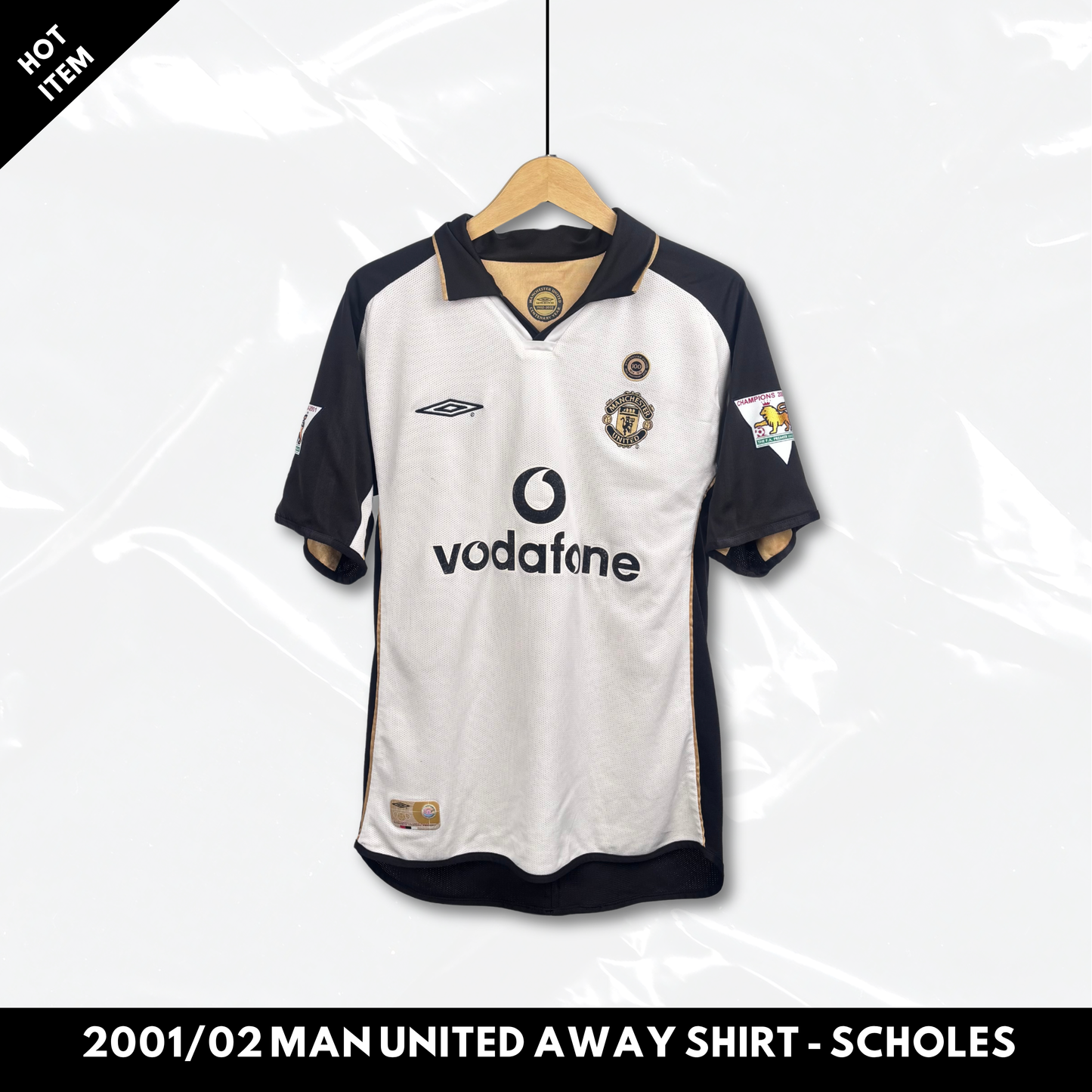 2001/02 Manchester United Away Centenary Shirt - Scholes - M