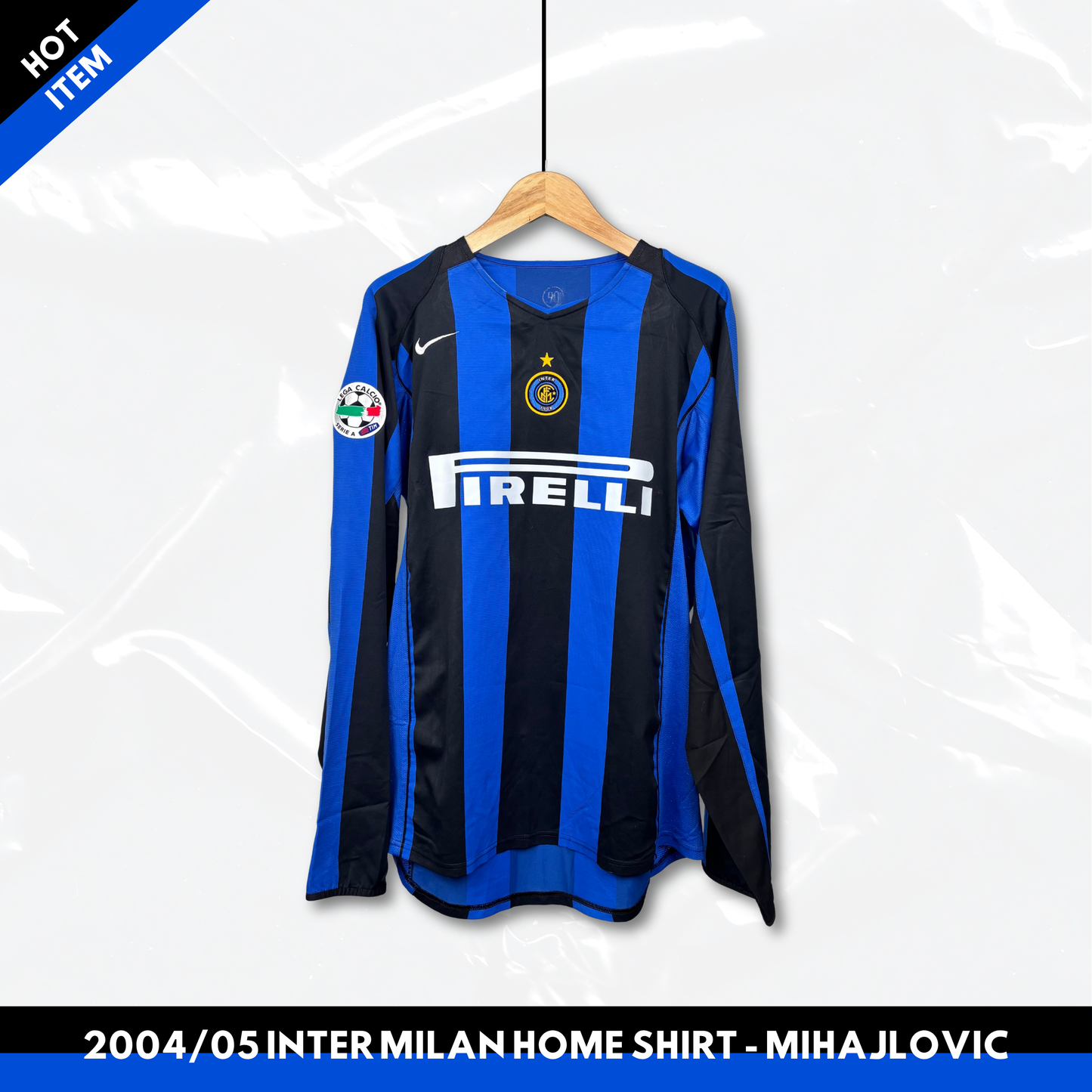 2004/05 Inter Milan Home Longsleeve Shirt - Mihajlovic - XL