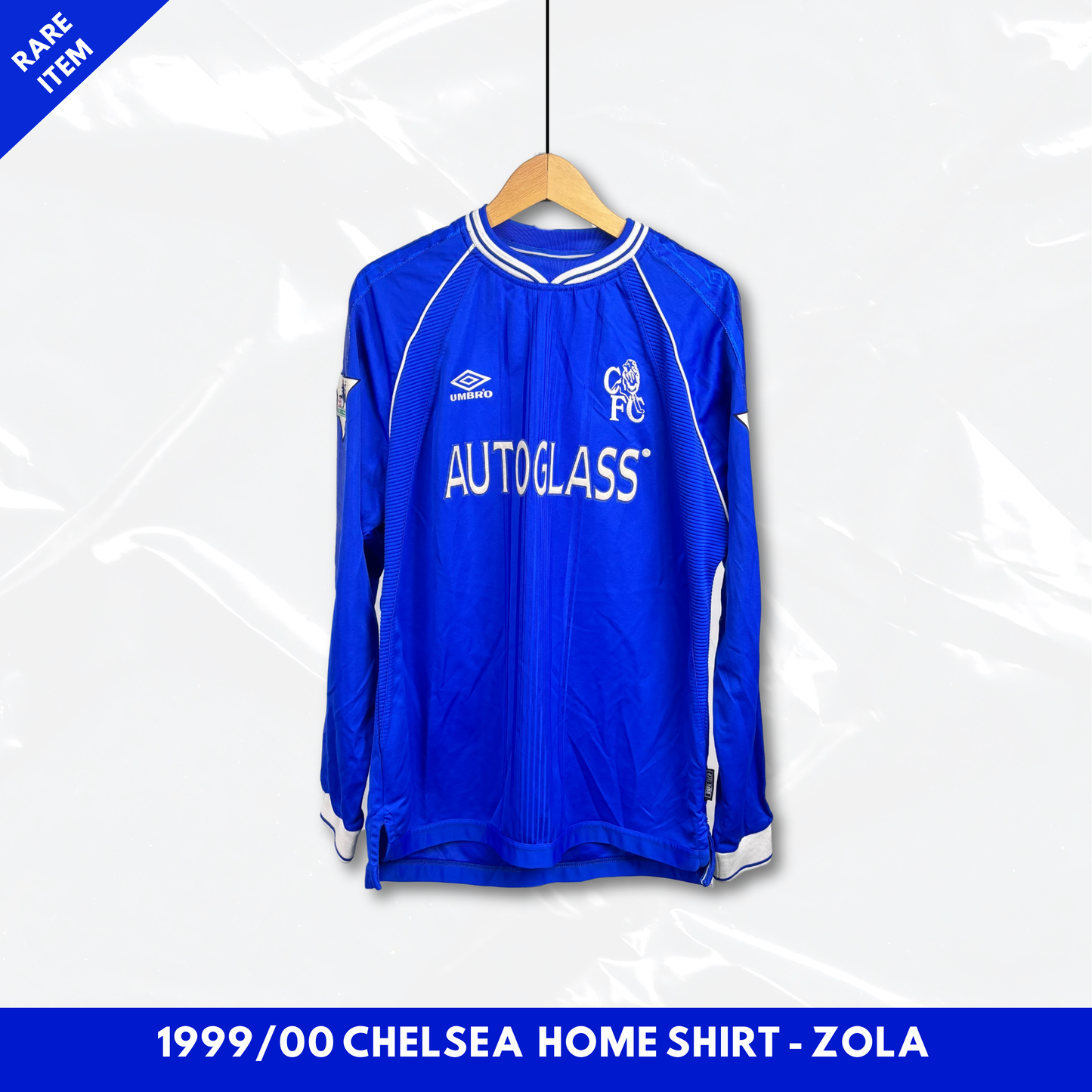 1999/00 Chelsea Home Shirt - Zola - Longsleeve - L