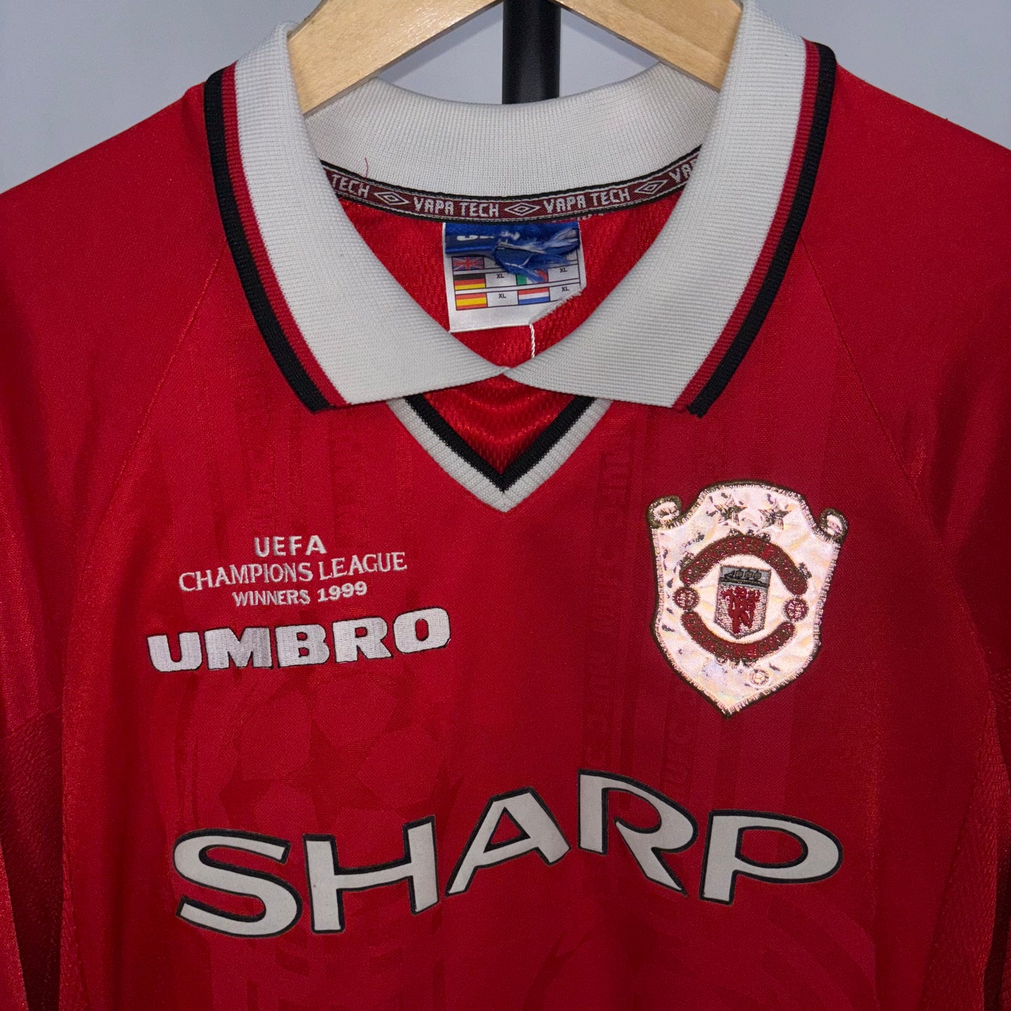 1999/00 Manchester United Home Champions League Shirt - Scholes