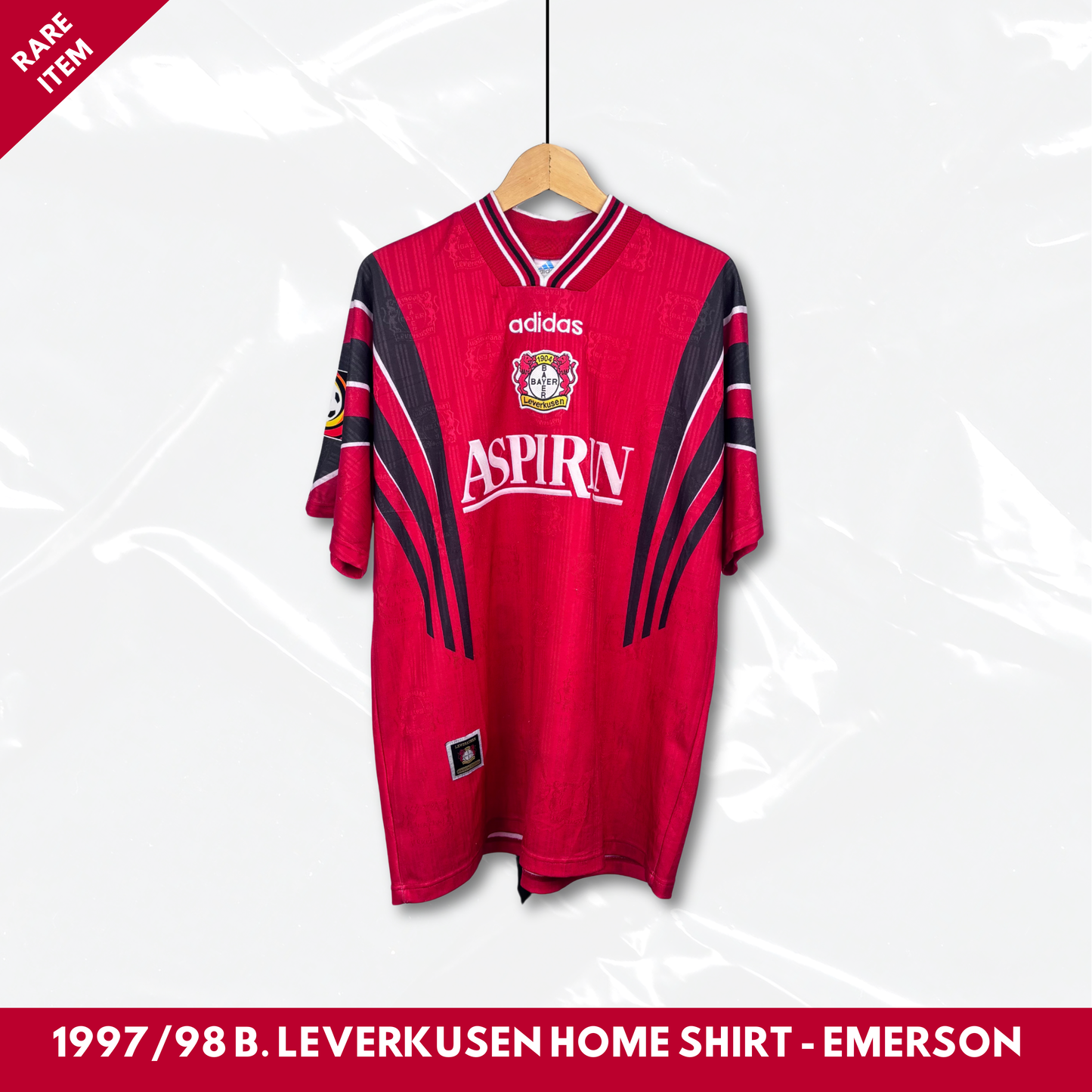 1997/98 Bayer Leverkusen Home Shirt - Emerson - L