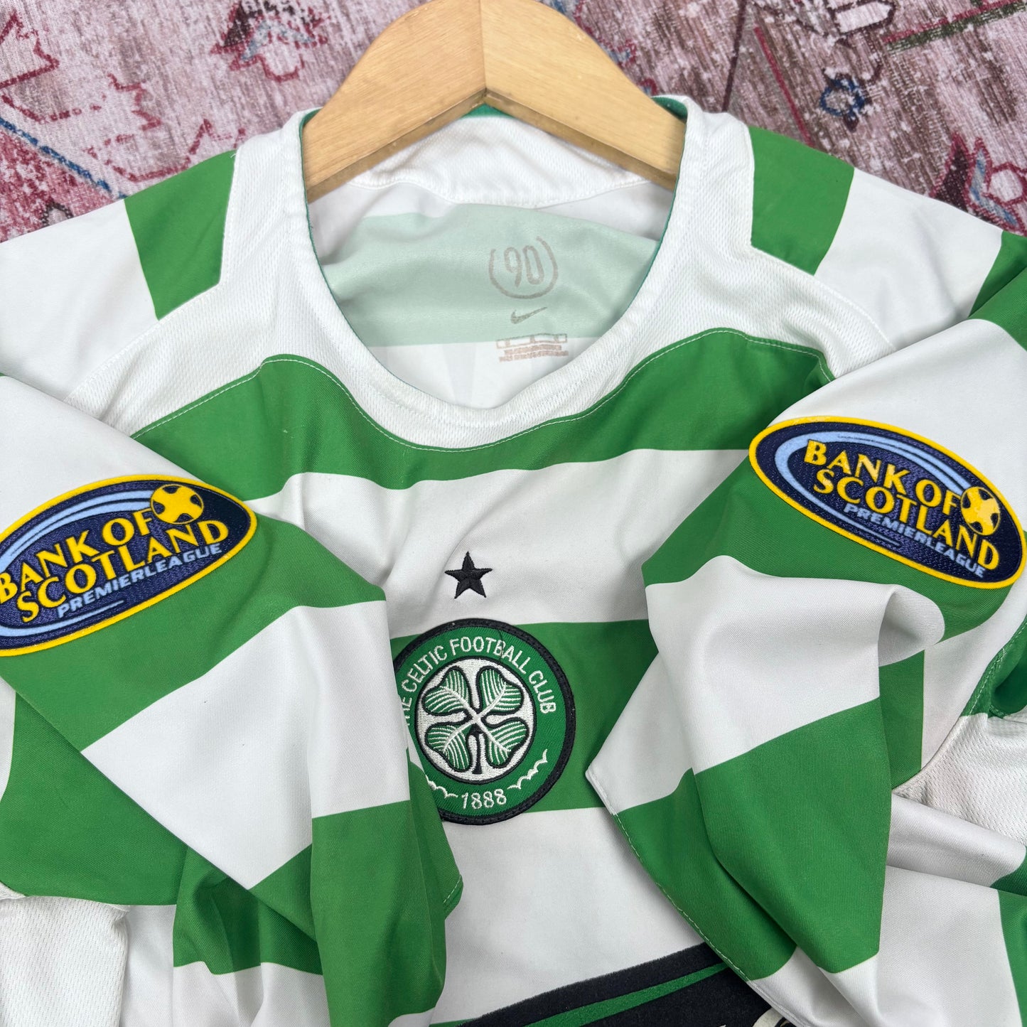 2006/07 Celtic Home Longsleeve Shirt - Size M - Nakamura