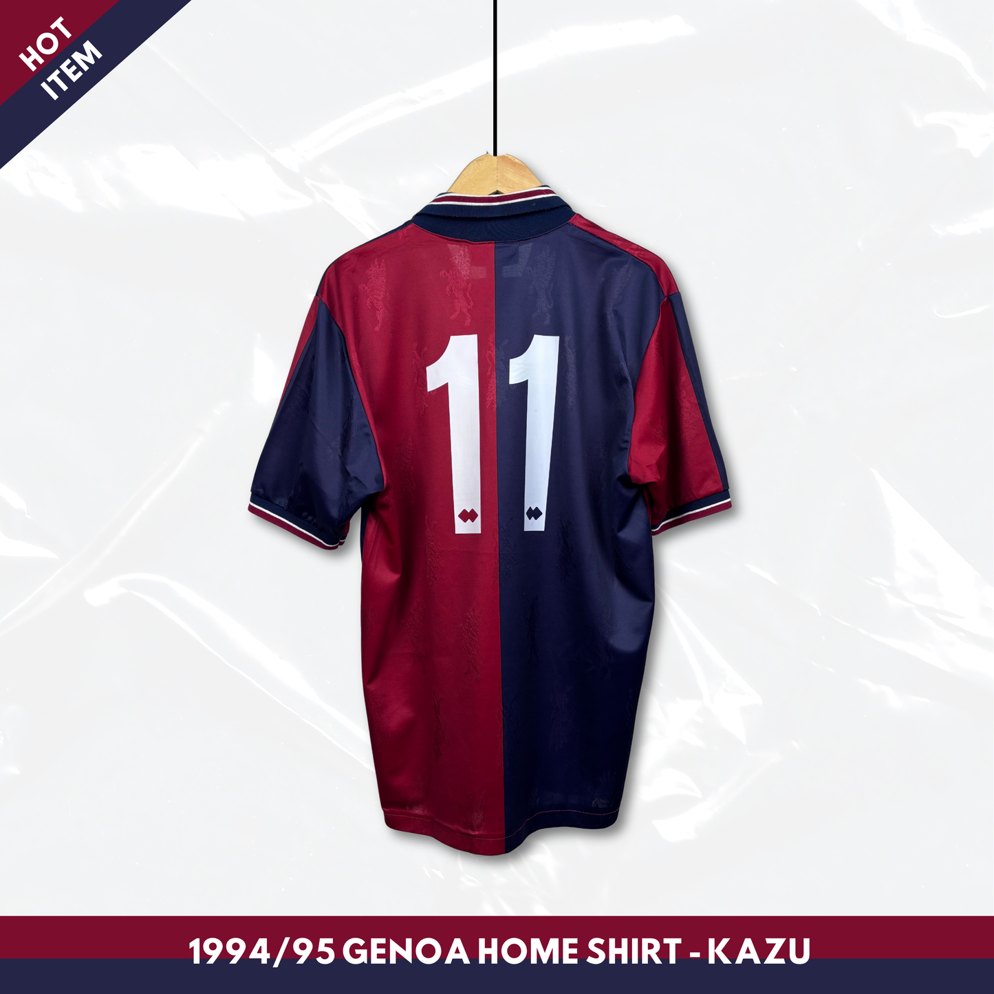 1994/95 Genoa Home Shirt - Kazu - L