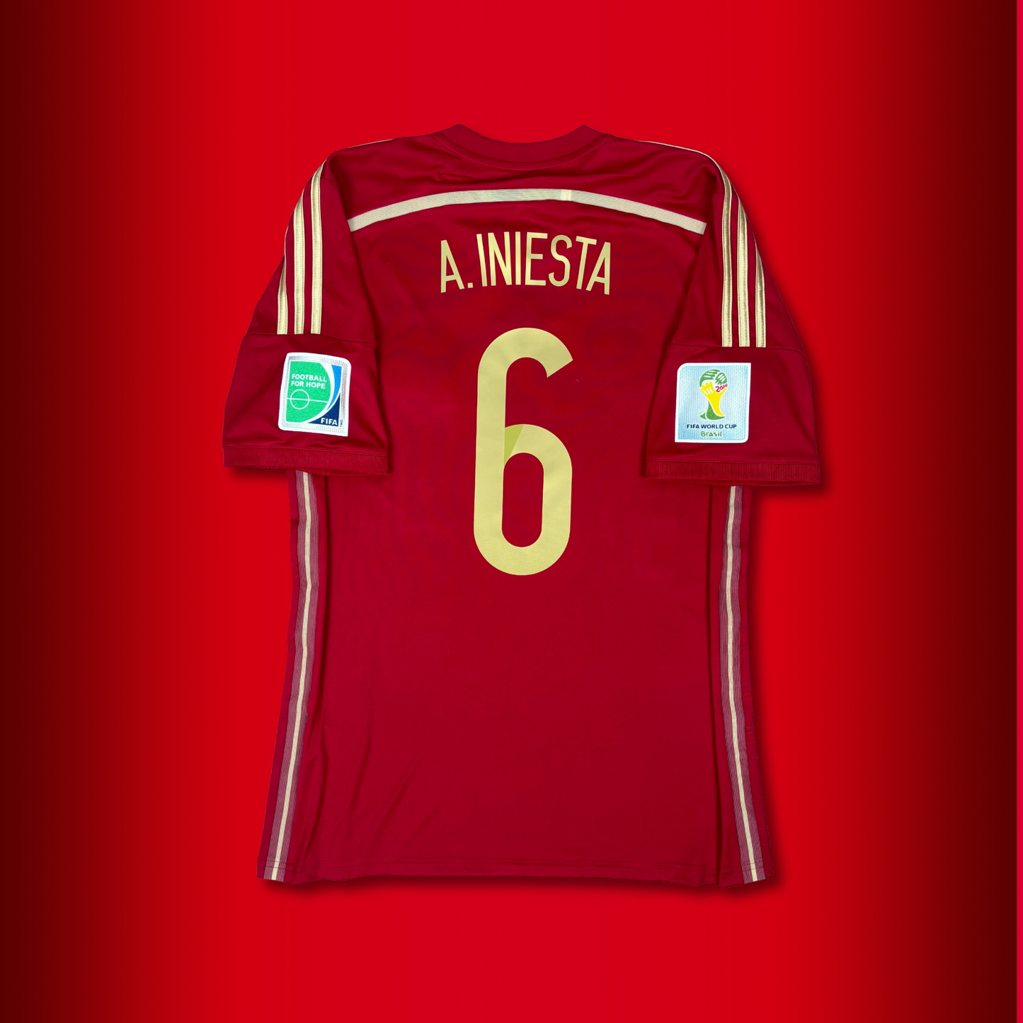 2014/15 Spain Home Shirt - Iniesta - M - New with Tag