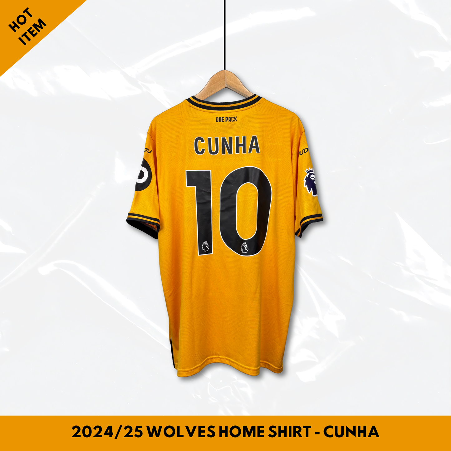 2024/25 Wolverhampton Wanderers Home Shirt - XL - Cunha - New with Tag