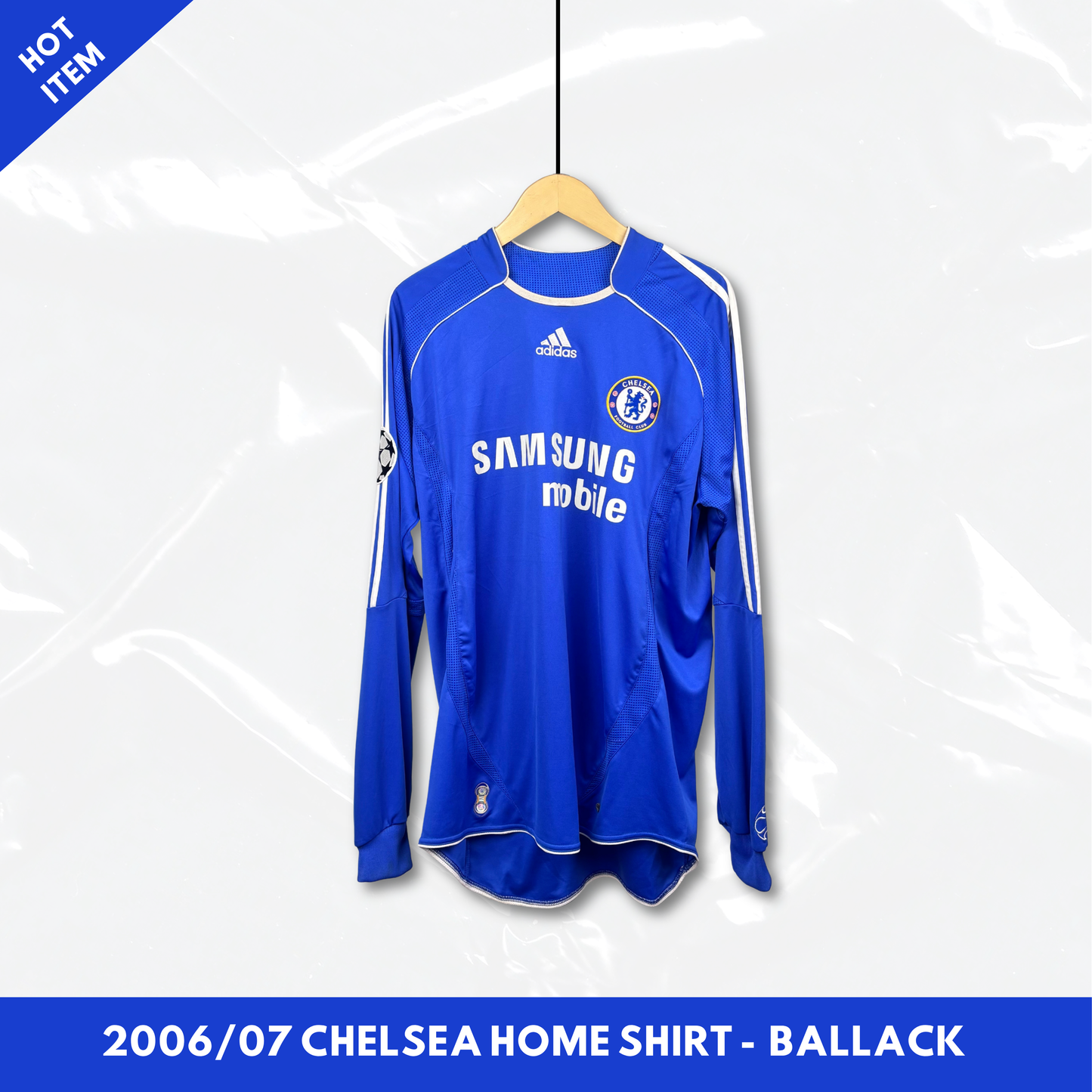 2006/07 Chelsea Home Longsleeve Shirt - Ballack - L