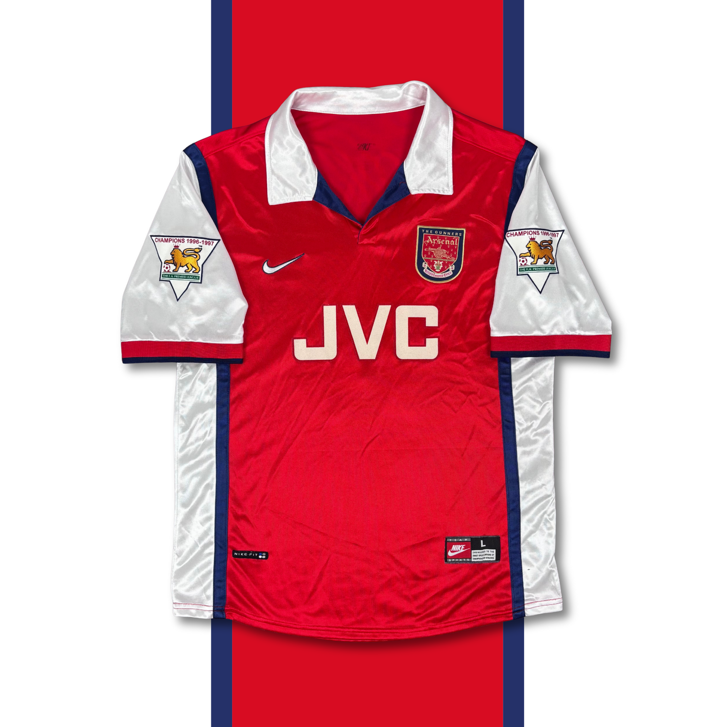 1998/99 Arsenal Home Shirt - Bergkamp - L