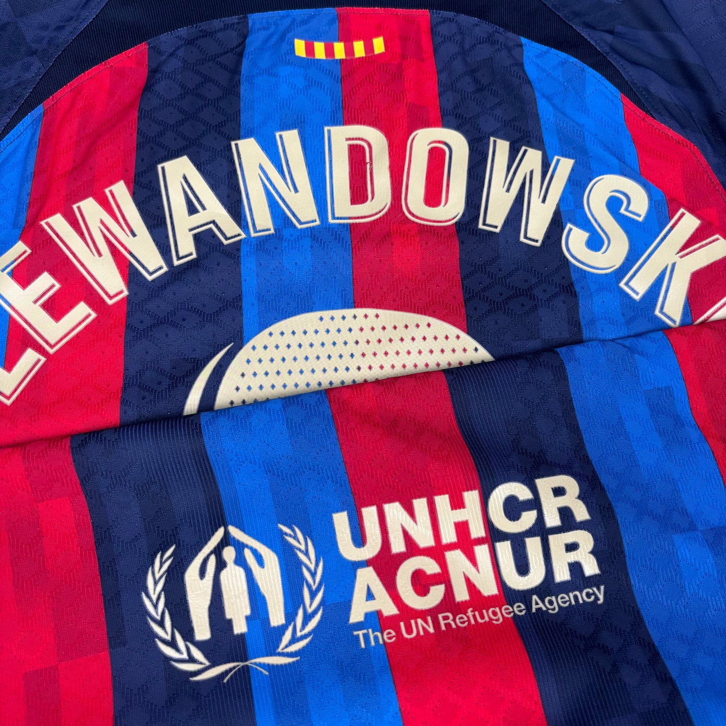 2022/23 Barcelona Home Shirt - Player Issue - Lewandowski - L