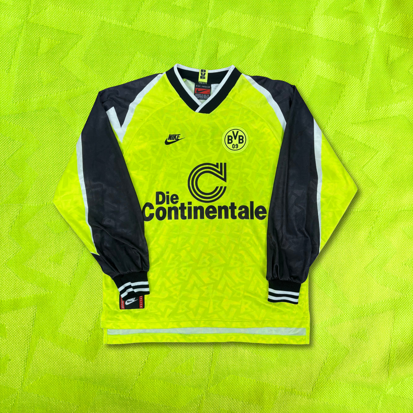1995/96 Borussia Dortmund Home Longsleeve Shirt - Berger - XL