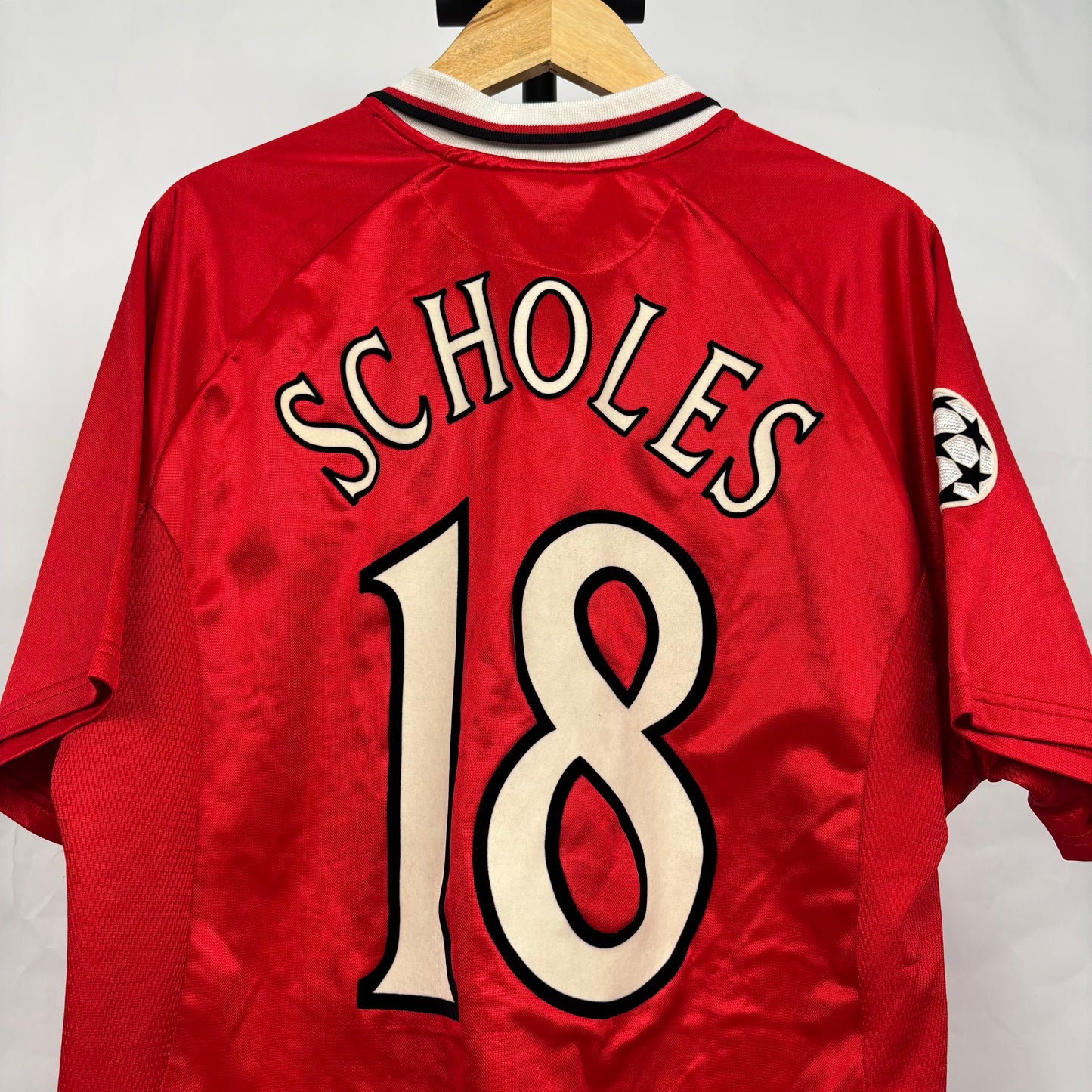 1999/00 Manchester United Home Champions League Shirt - Scholes