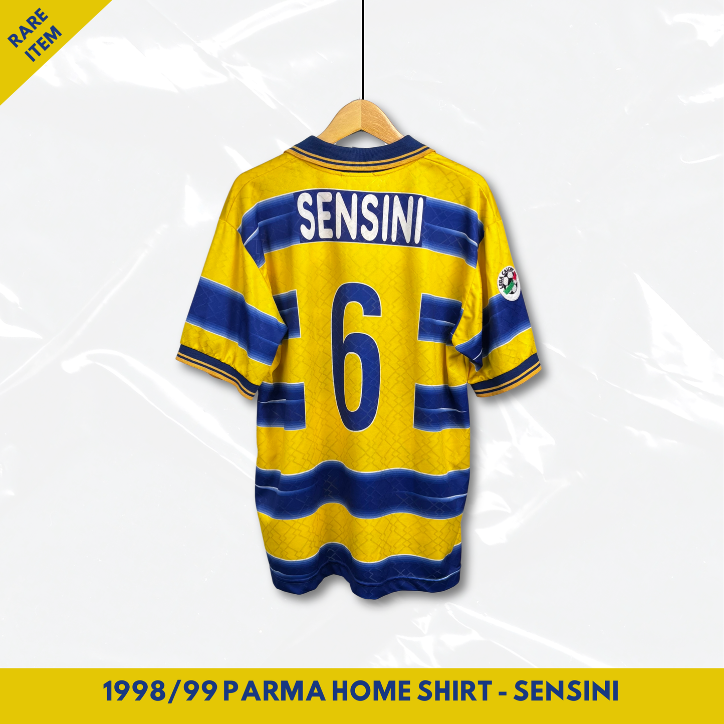 1998/99 Parma Home Match Issue Shirt - Sensini - XL