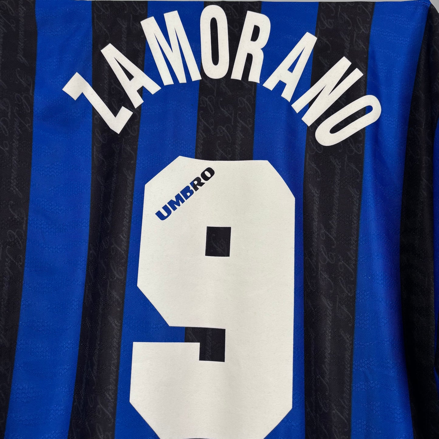 1996/97 Inter Milan Home Shirt - Zamorano - XL