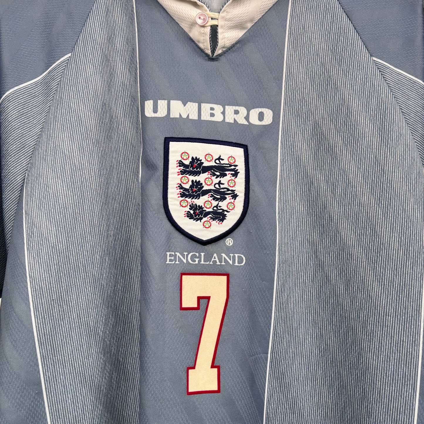 1996/97 England Away Shirt - Beckham - L