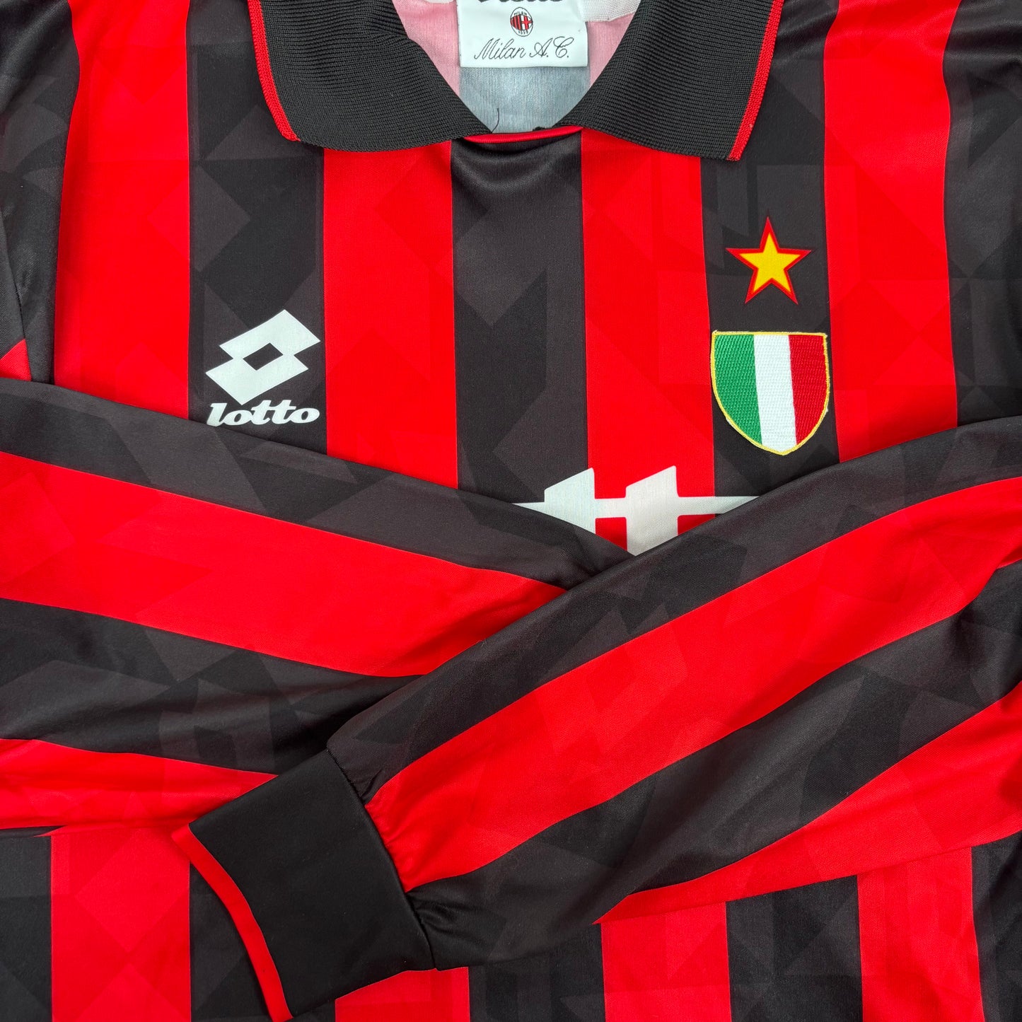 1993/94 AC Milan Home Longsleeve Shirt - Van Basten - M