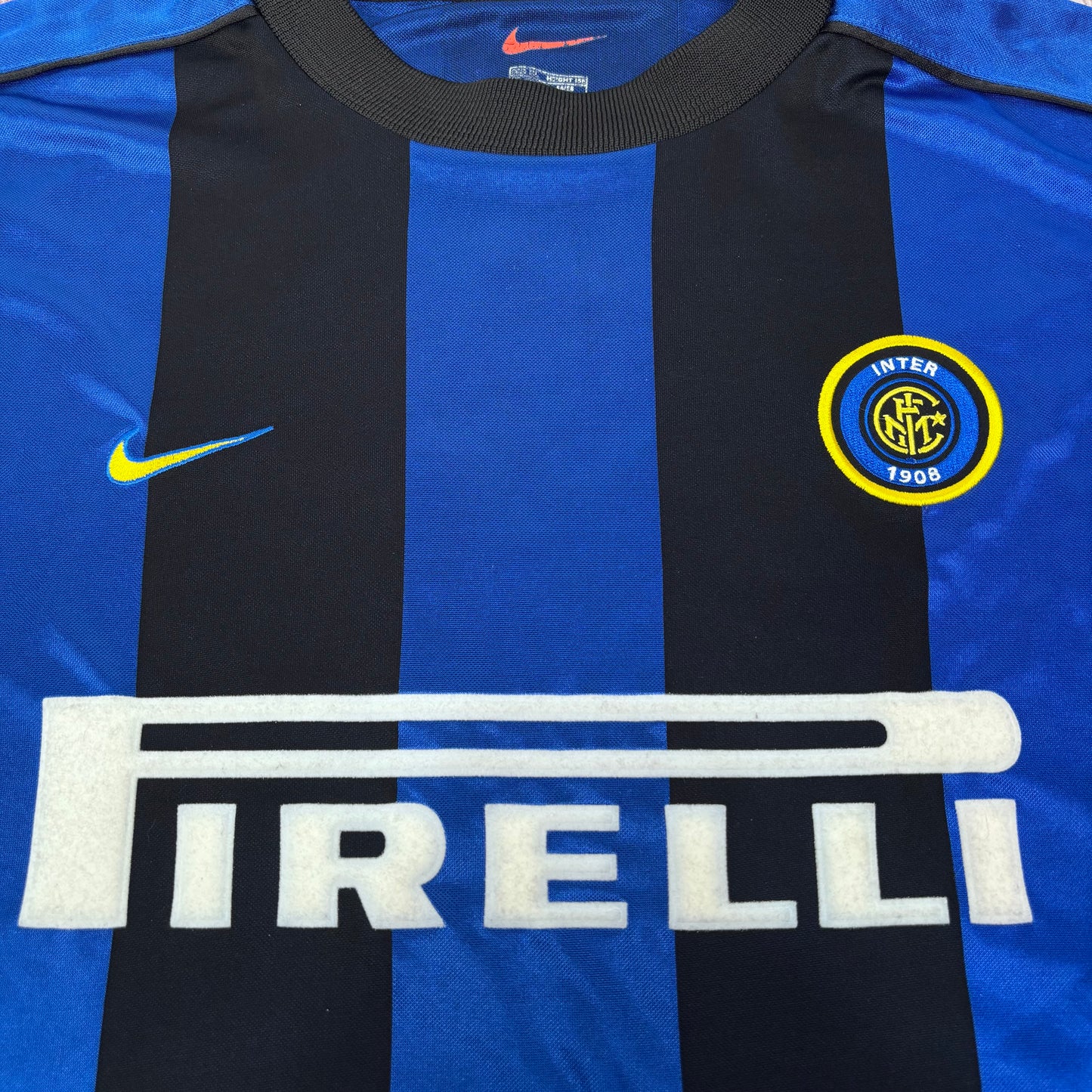 1999/00 Inter Milan Home Longsleeve Shirt - Zamorano - Player Issue - XL