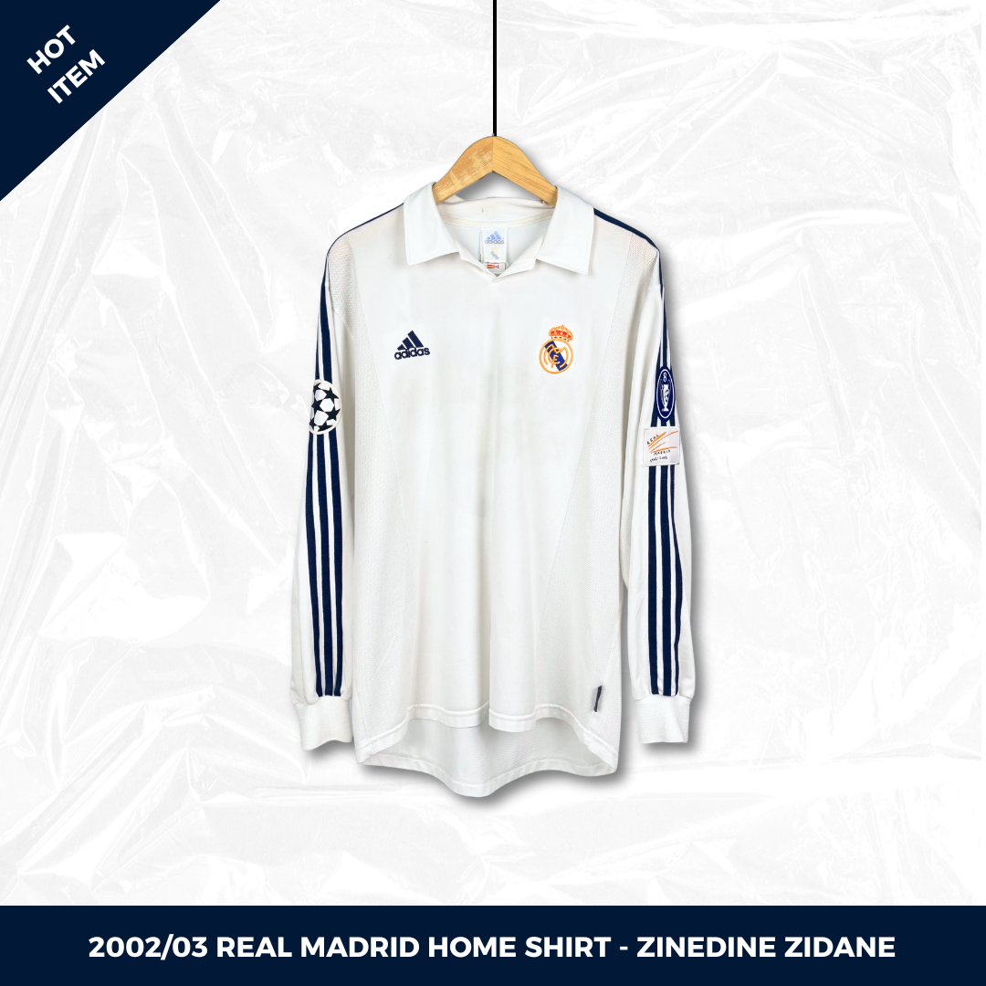 2002/03 Real Madrid Home Shirt Longsleeve - Zidane