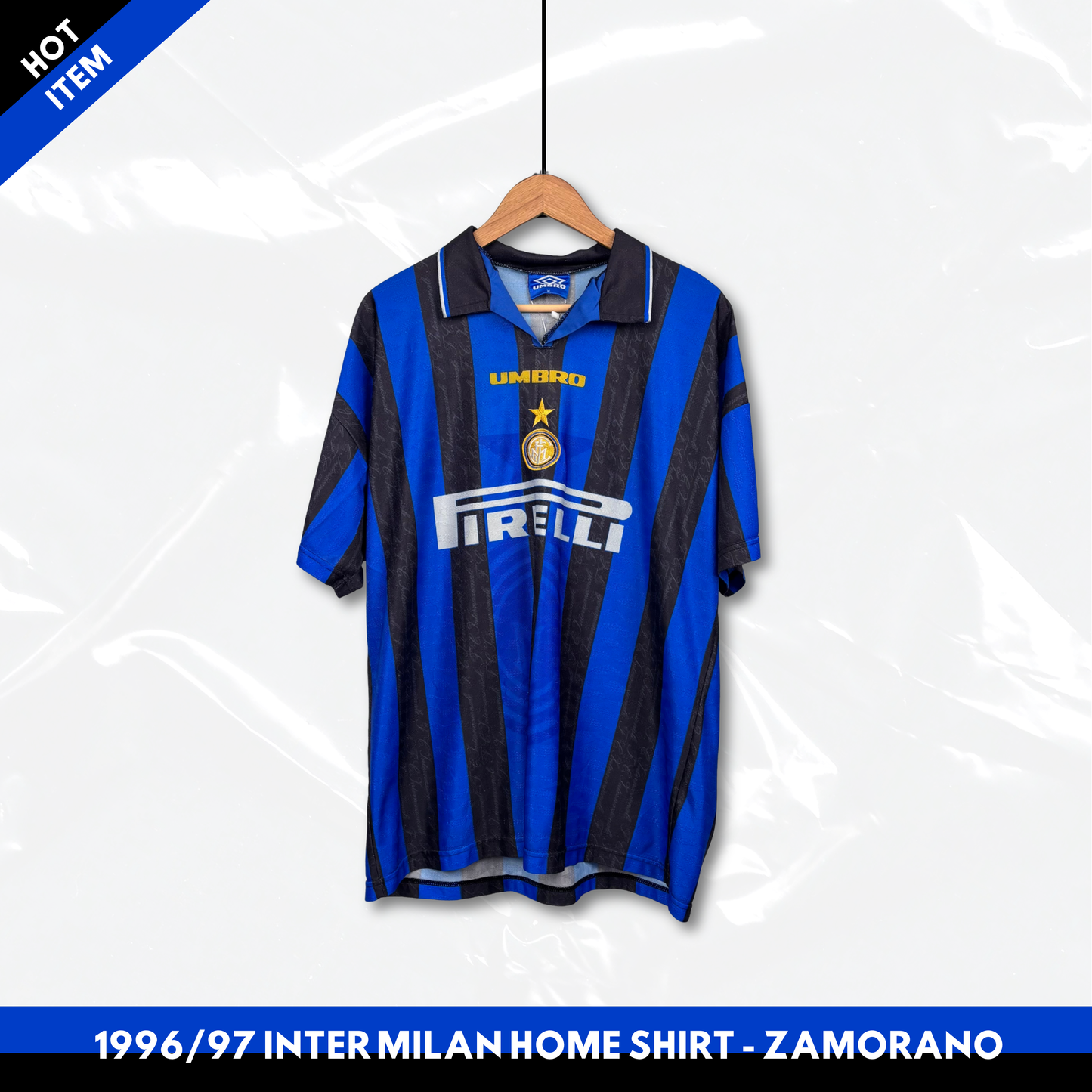 1996/97 Inter Milan Home Shirt - Zamorano - XL
