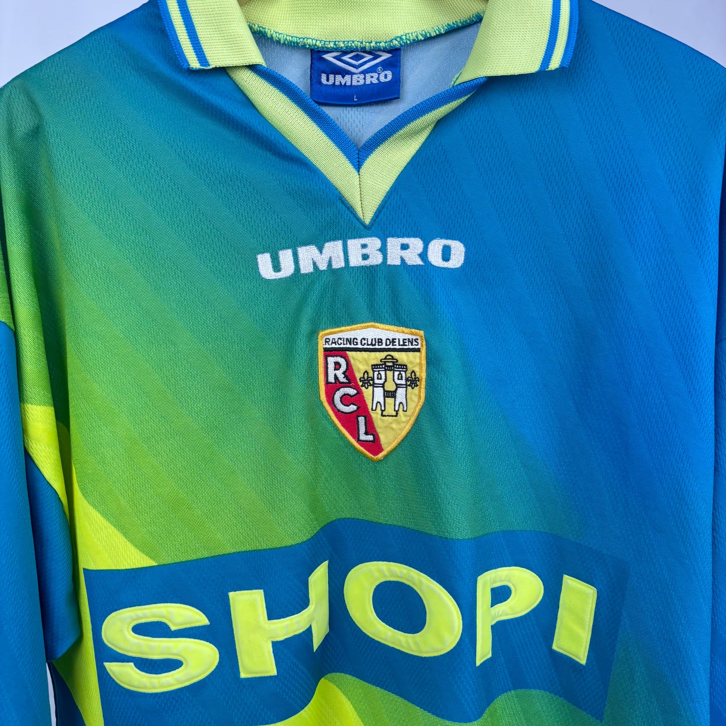 1996/97 RC Lens Away Longsleeve Shirt - Smicer - L