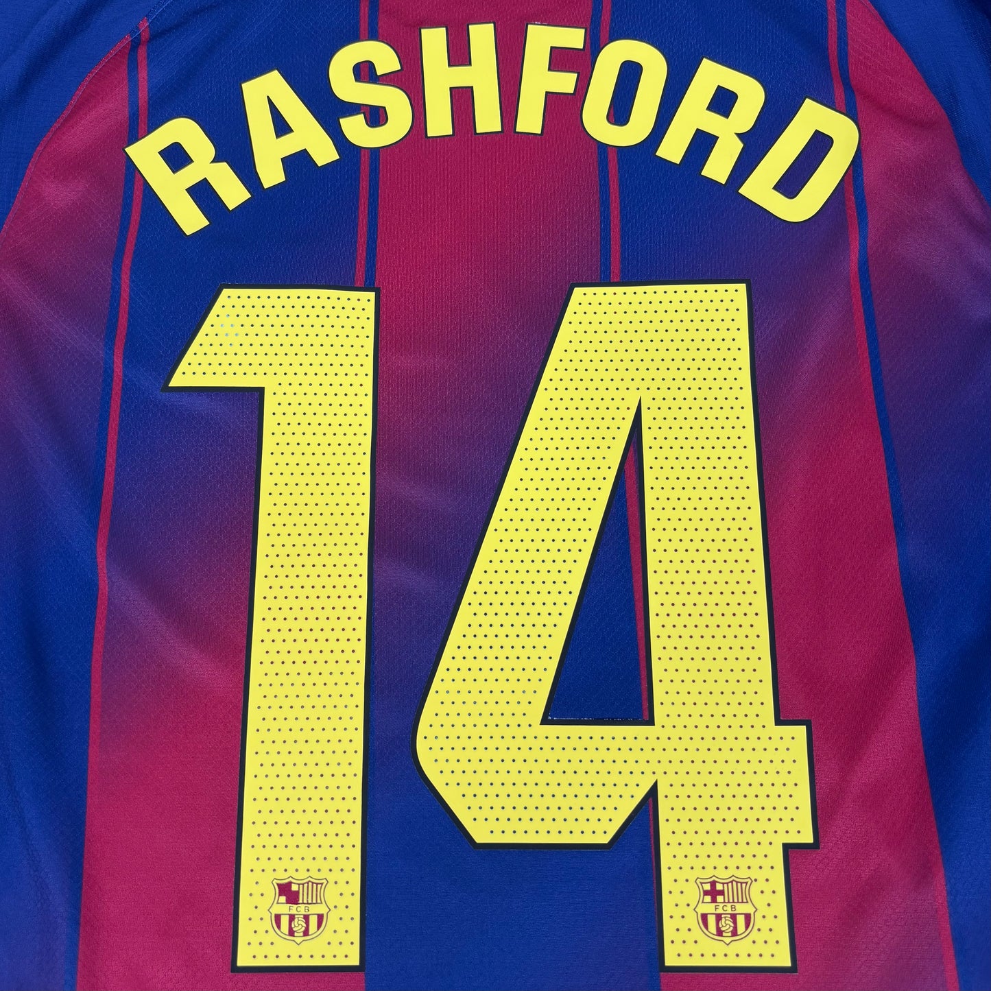 2025/26 Barcelona Home Longsleeve Shirt - Rashford - M