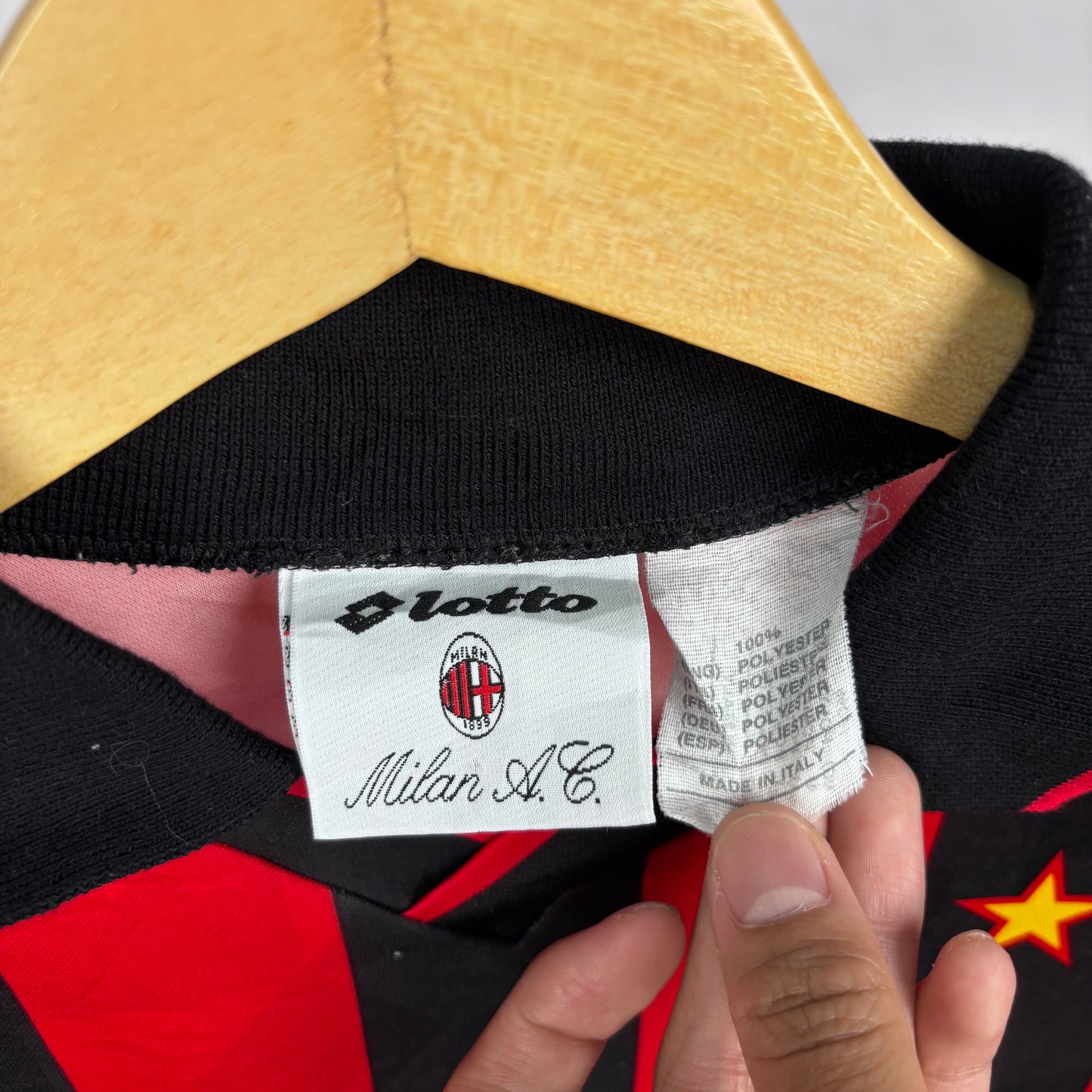 1994/95 AC Milan Home Longsleeve Shirt - Maldini