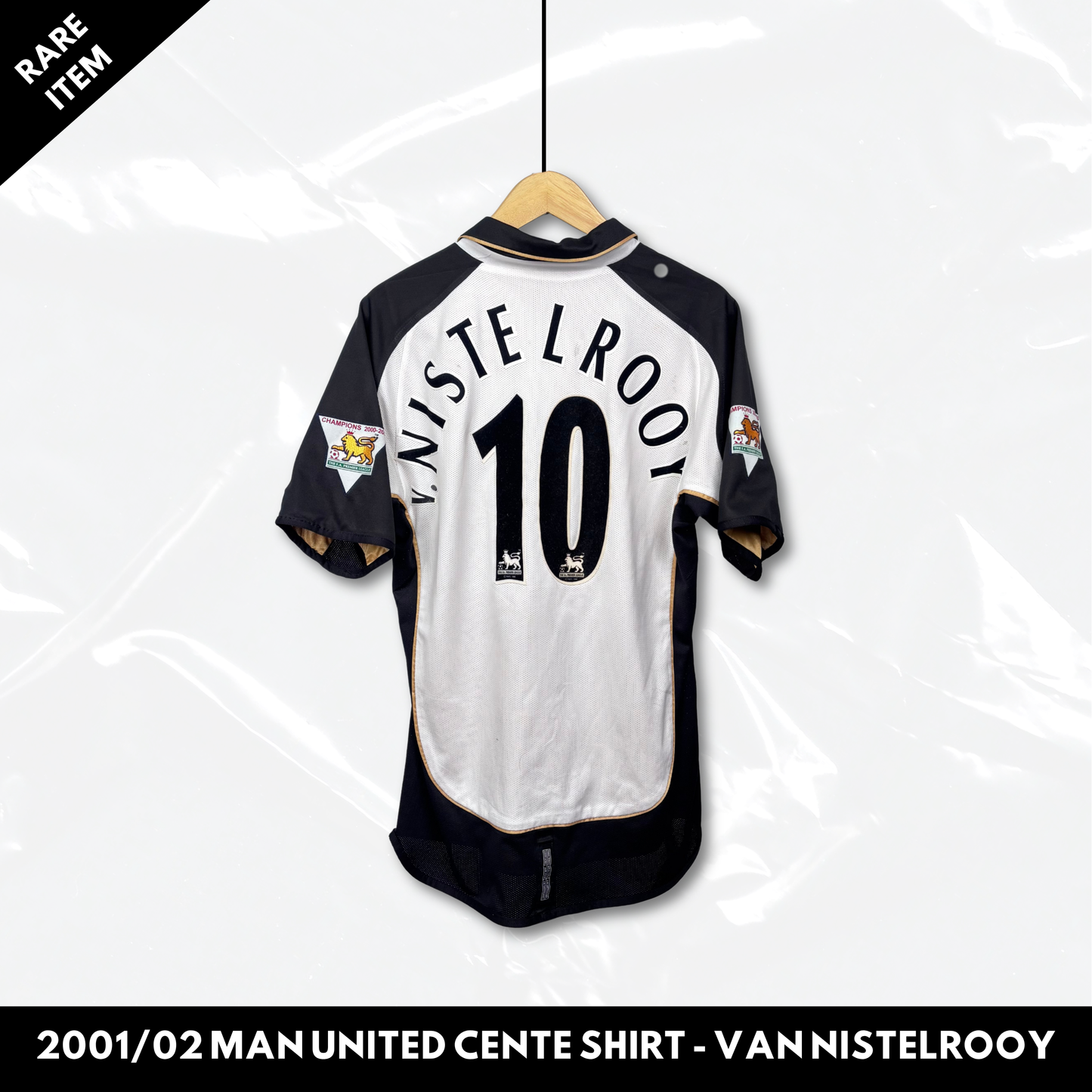 2001/02 Manchester United Centenary Shirt - Van Nistelrooy and Beckham - M