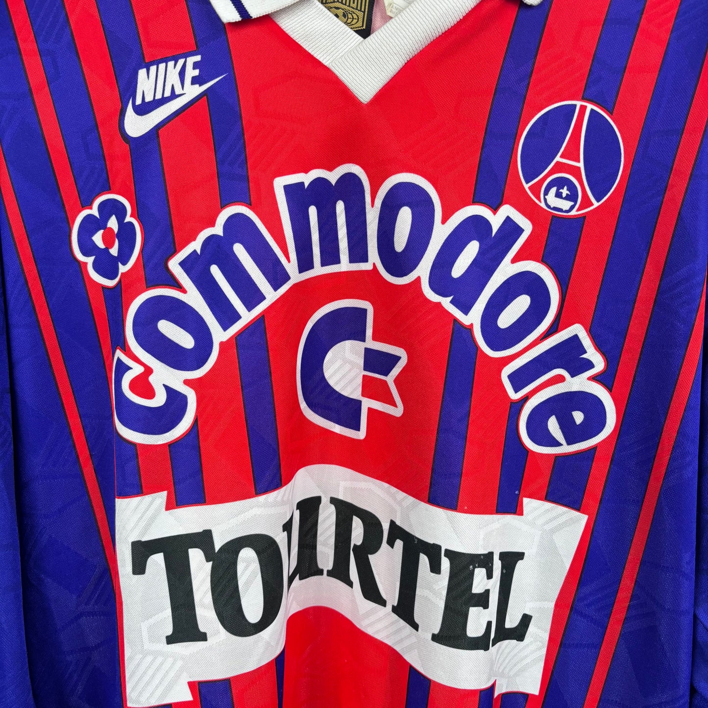 1993/94 Paris Saint Germain Home Longsleeve Shirt - Weah - L