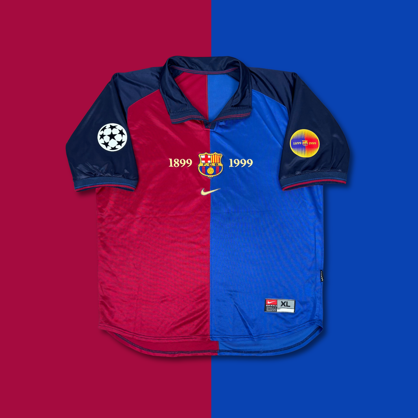 1999/00 Barcelona Home Centenary Shirt - Puyol - XL