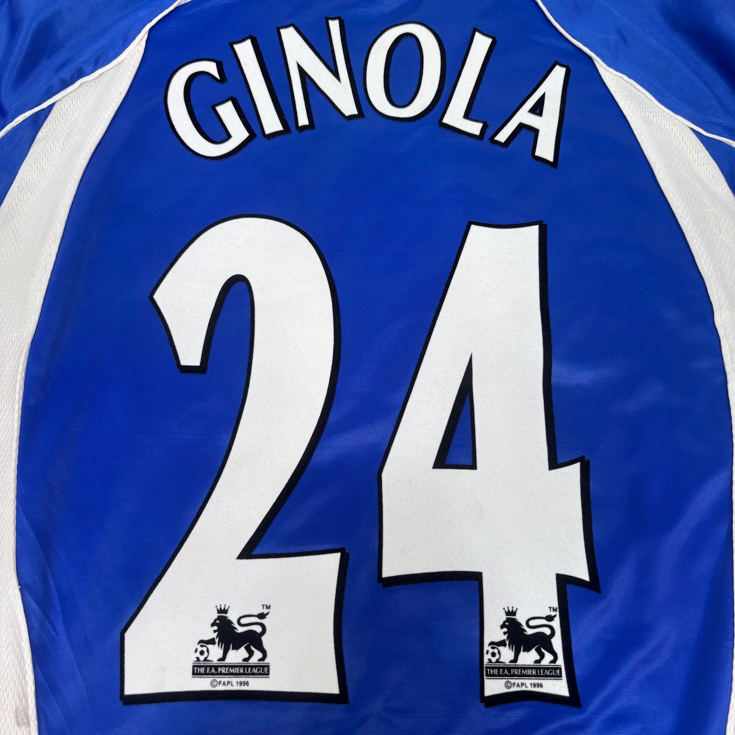 2001/02 Everton Home Longsleeve Shirt - Ginola - M