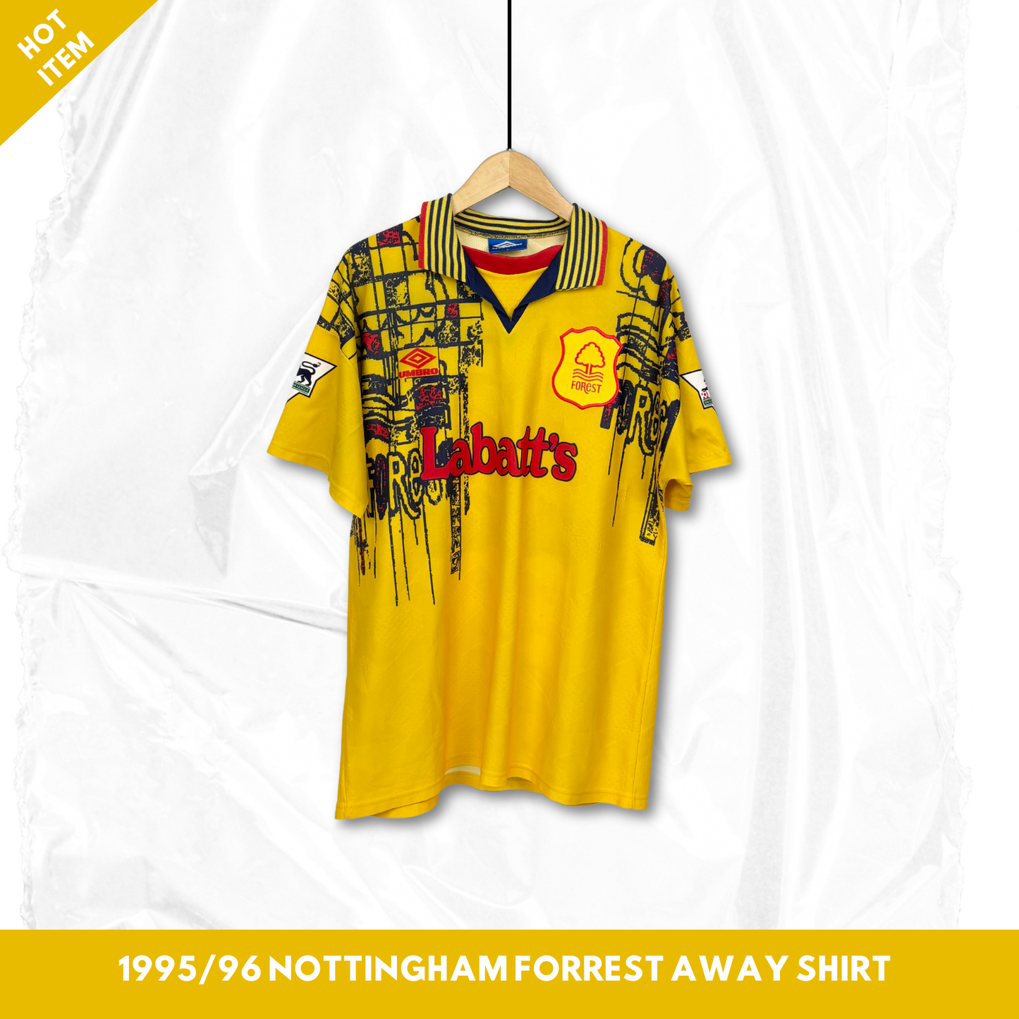 1995/96 Nottingham Forrest Away Shirt - Haaland - XL
