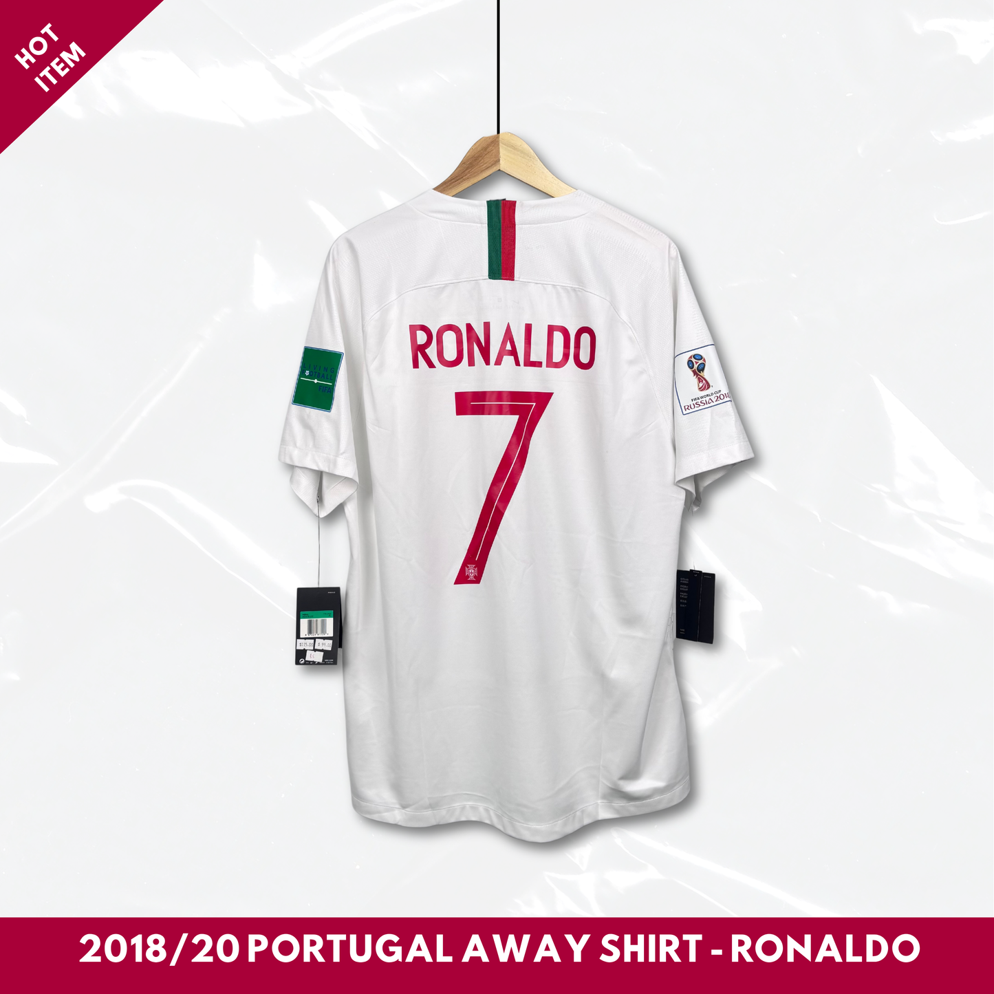 2018/19 Portugal Away Shirt - Ronaldo - New With Tag - XL