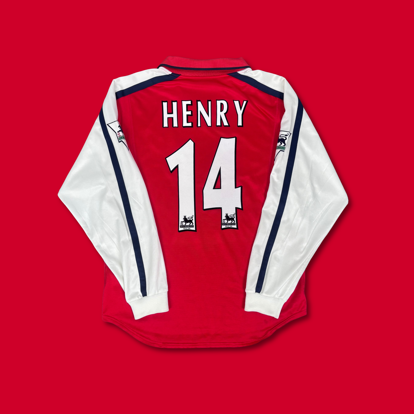 2000/01 Arsenal Home Longsleeve Shirt - Henry - M