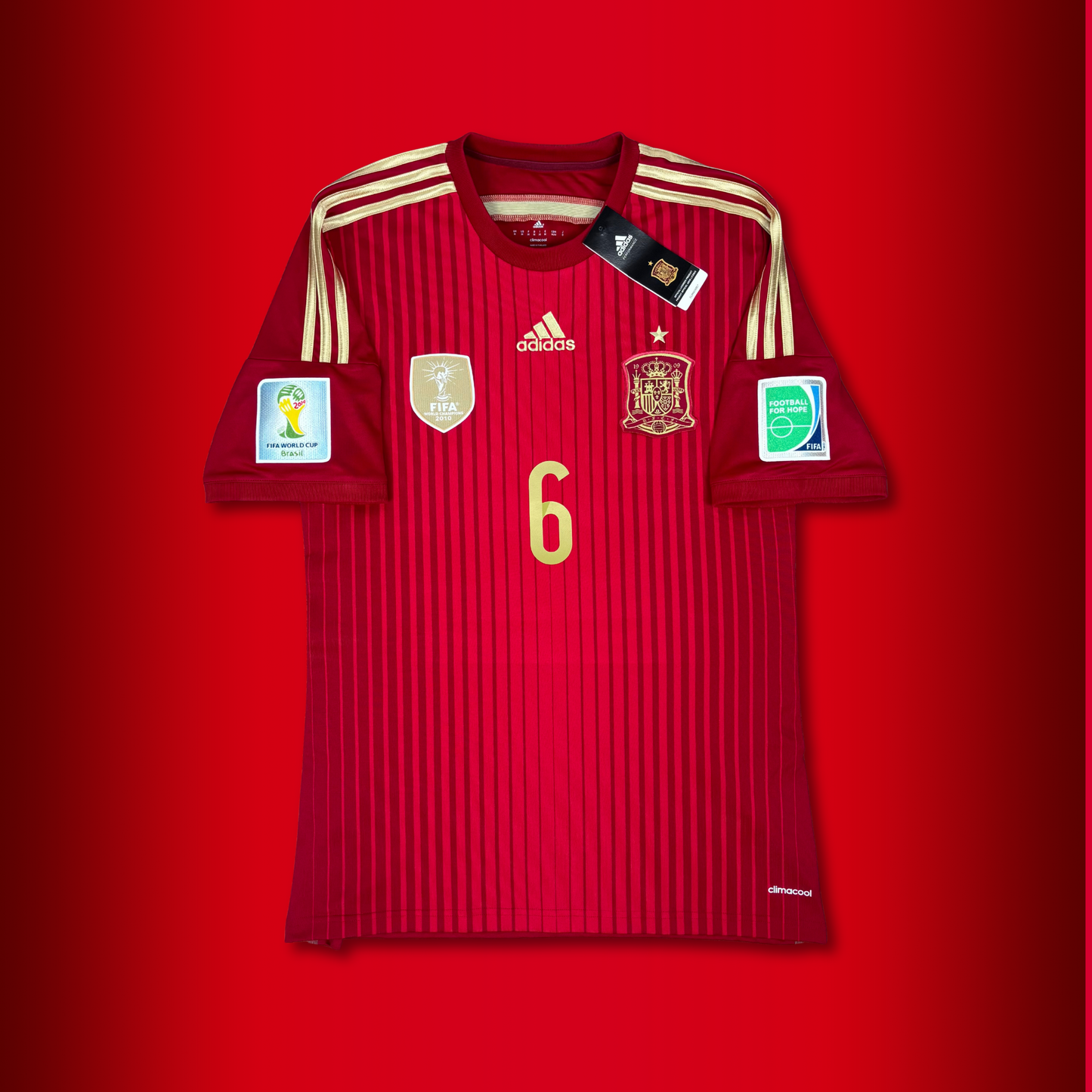 2014/15 Spain Home Shirt - Iniesta - M - New with Tag