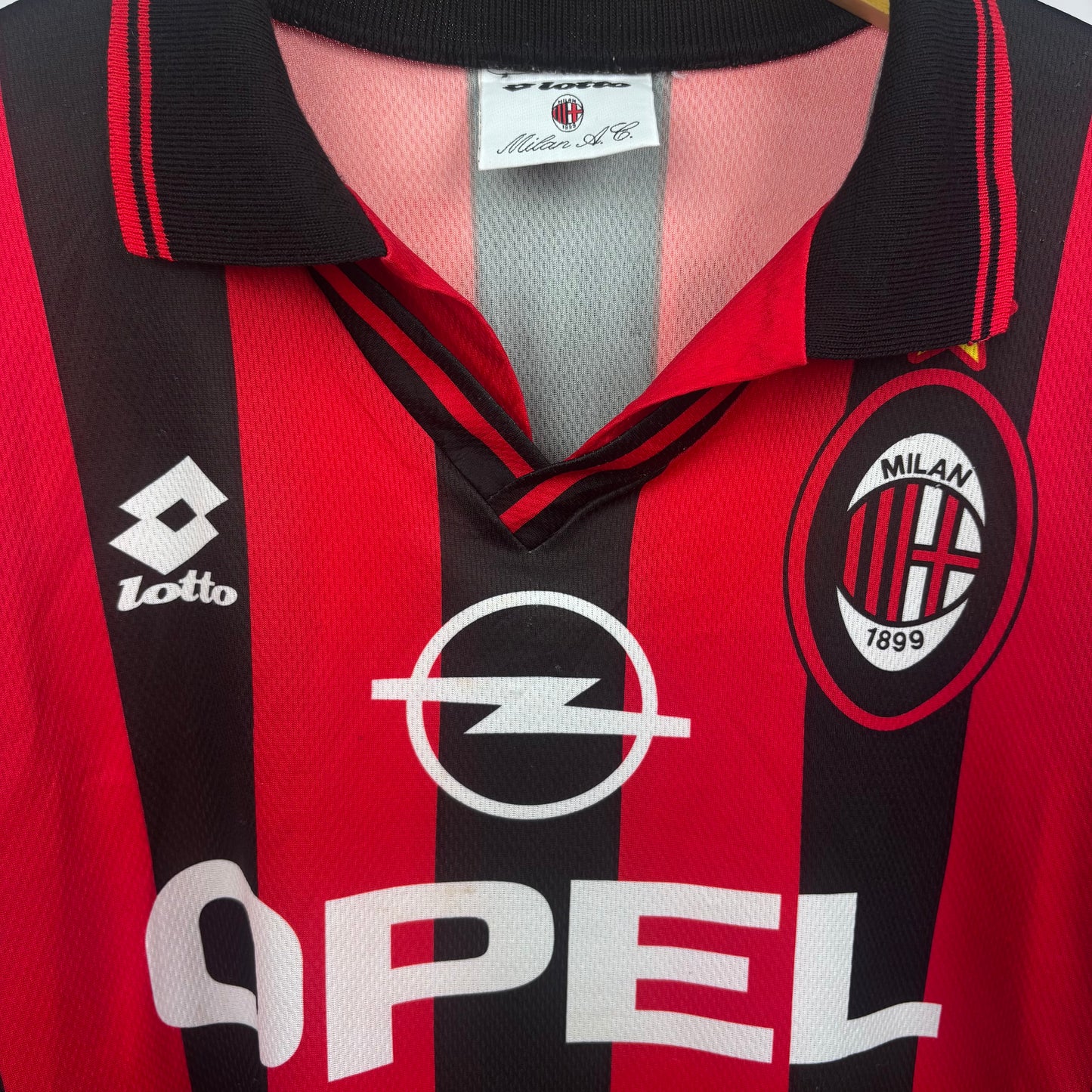 1996/97 AC Milan Hime Shirt - Kluivert - L