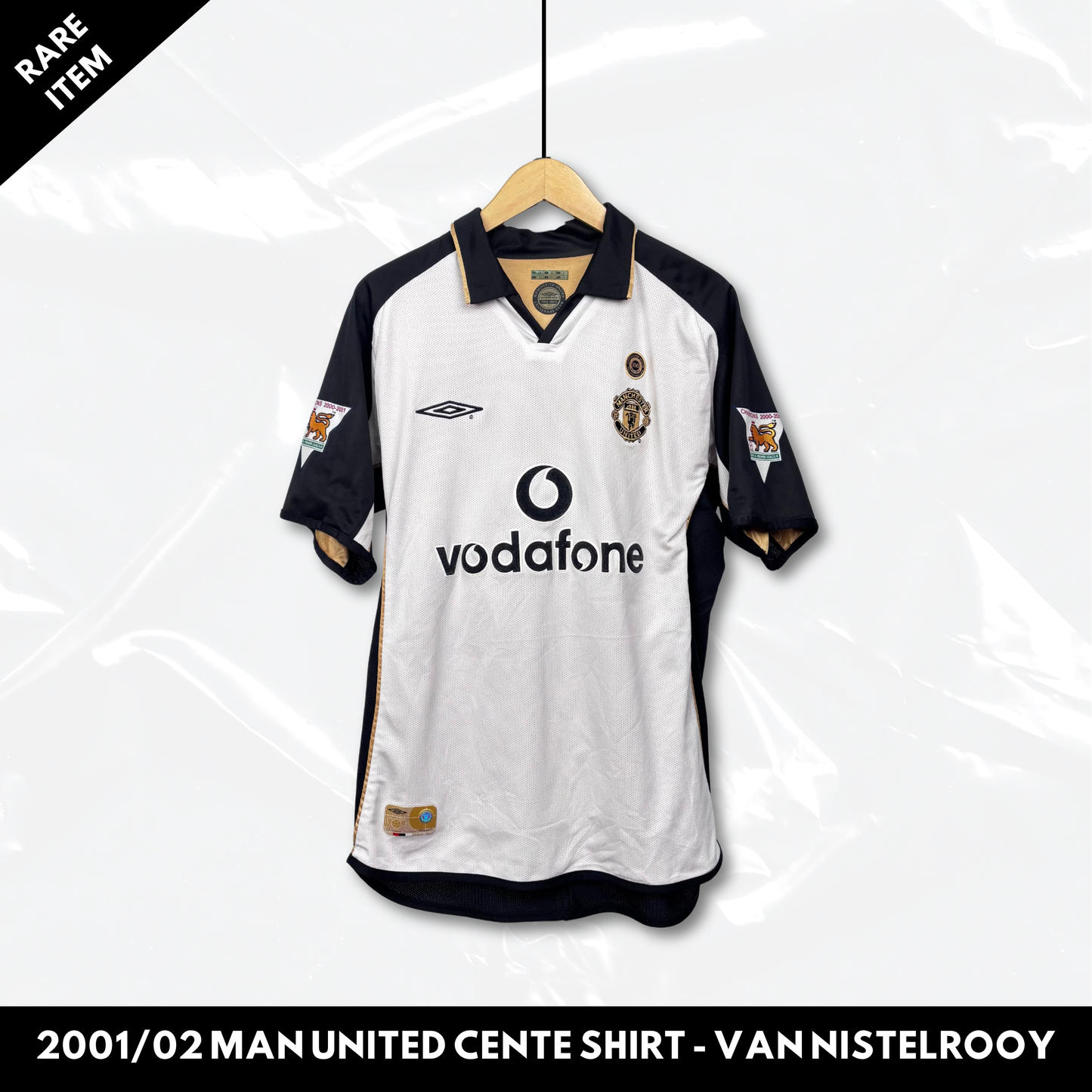 2001/02 Manchester United Centenary Shirt - Van Nistelrooy and Beckham - M