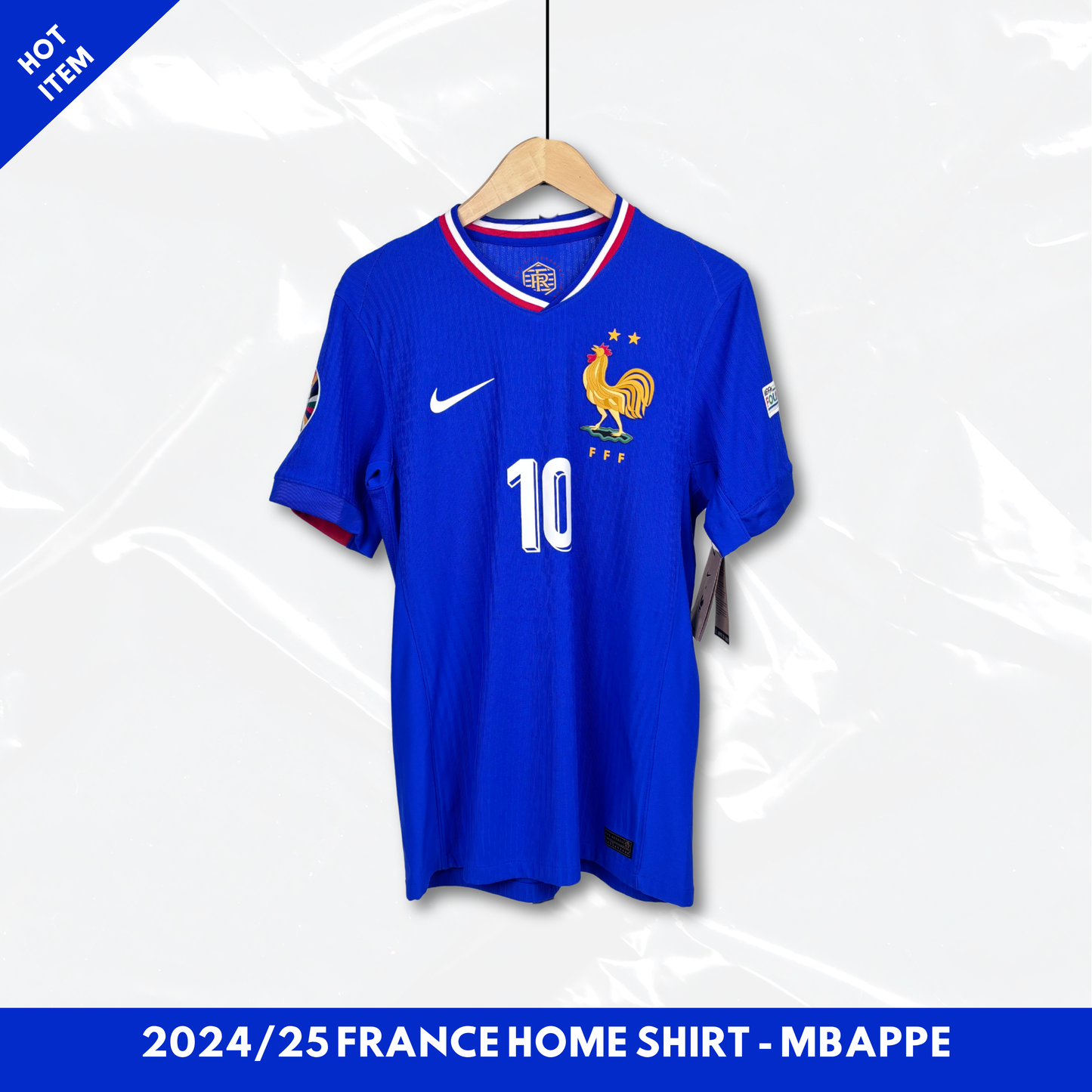 2024/25 France Home Player Issue Shirt - Mbappe - S