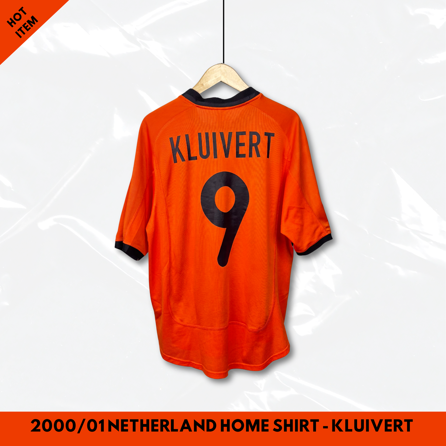 2000/01 Netherland Home Player Issue Shirt - Kluivert - M